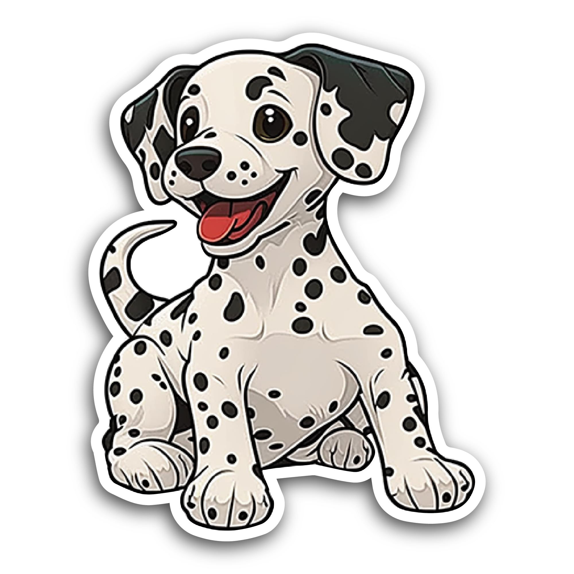 2 (Pieces) 3" and 5" Dalmatian Dog Sticker, Waterproof Vinyl Decals for Many Purpose Like Cars, Truc