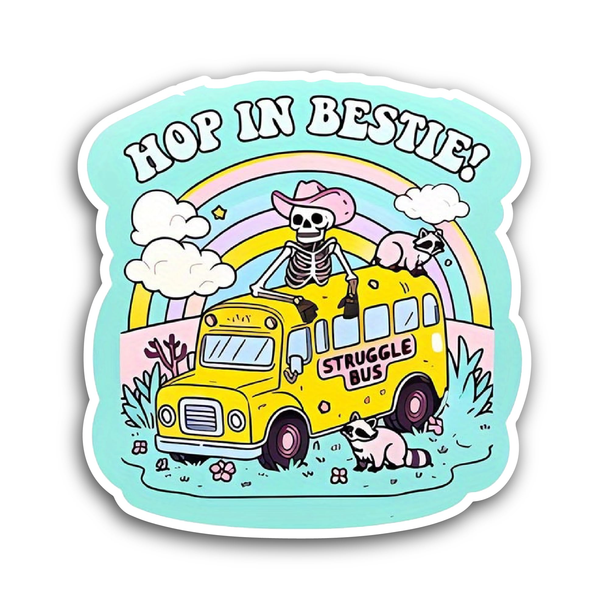 2 (Pieces) 3" and 5" Giggle Behind The Screen Sticker, Waterproof Vinyl Decals for Many Purpose Like