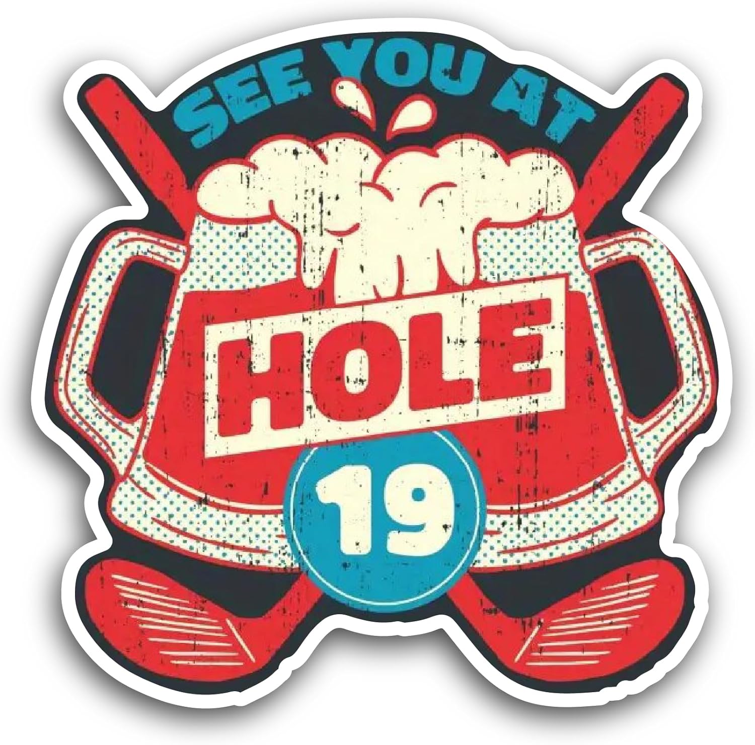 2 (Pieces) 3" and 5" See You at Hole Sticker, Waterproof Vinyl Decals for Many Purpose Like Cars, Trucks, Laptops, Phones, Windows and More