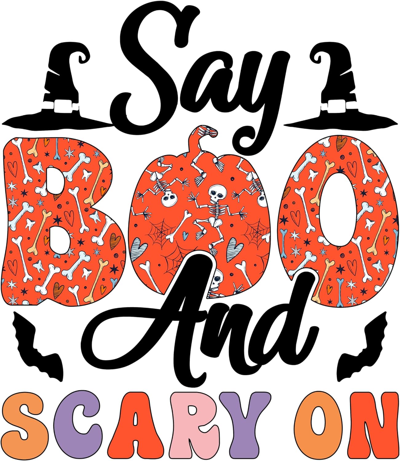 Inspirational Quote Say Boo and Scary On Motivational Sticker Vinyl Decal Motivation Stickers- 5" Vinyl Sticker Waterproof