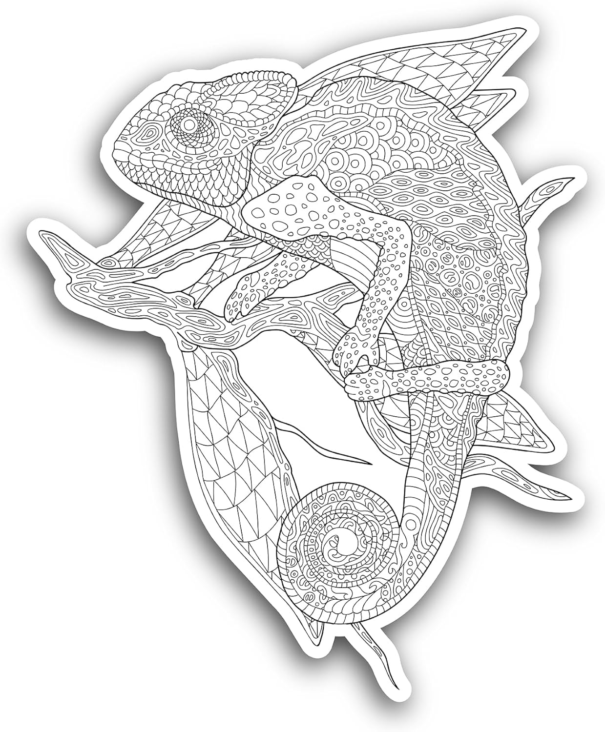 2 (Pieces) 3" and 5" Chameleon Design Decal Sticker, Waterproof Vinyl Decals for Many Purposes Like Cars, Trucks, Laptops, Phones, Windows and More