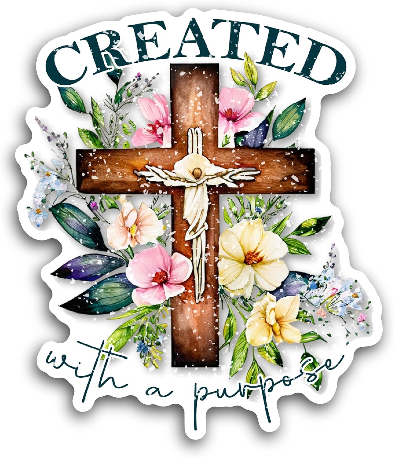 2 (Pieces) 3" and 5" Created Sticker, Waterproof Vinyl Decals for Many Purpose Like Cars, Trucks, Laptops, Phones, Windows and More