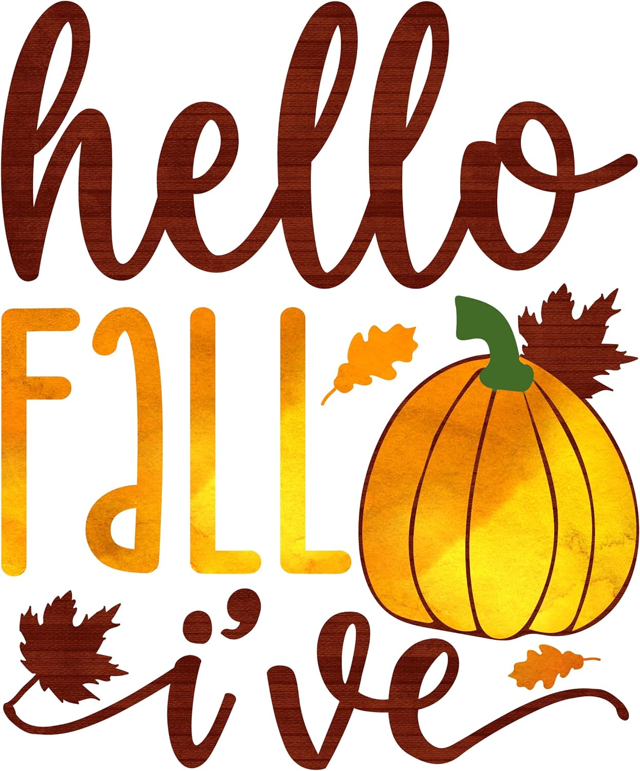 Inspirational Quote Hello Fall I've Motivational Sticker Vinyl Decal Motivation Stickers- 5" Vinyl Sticker Waterproof