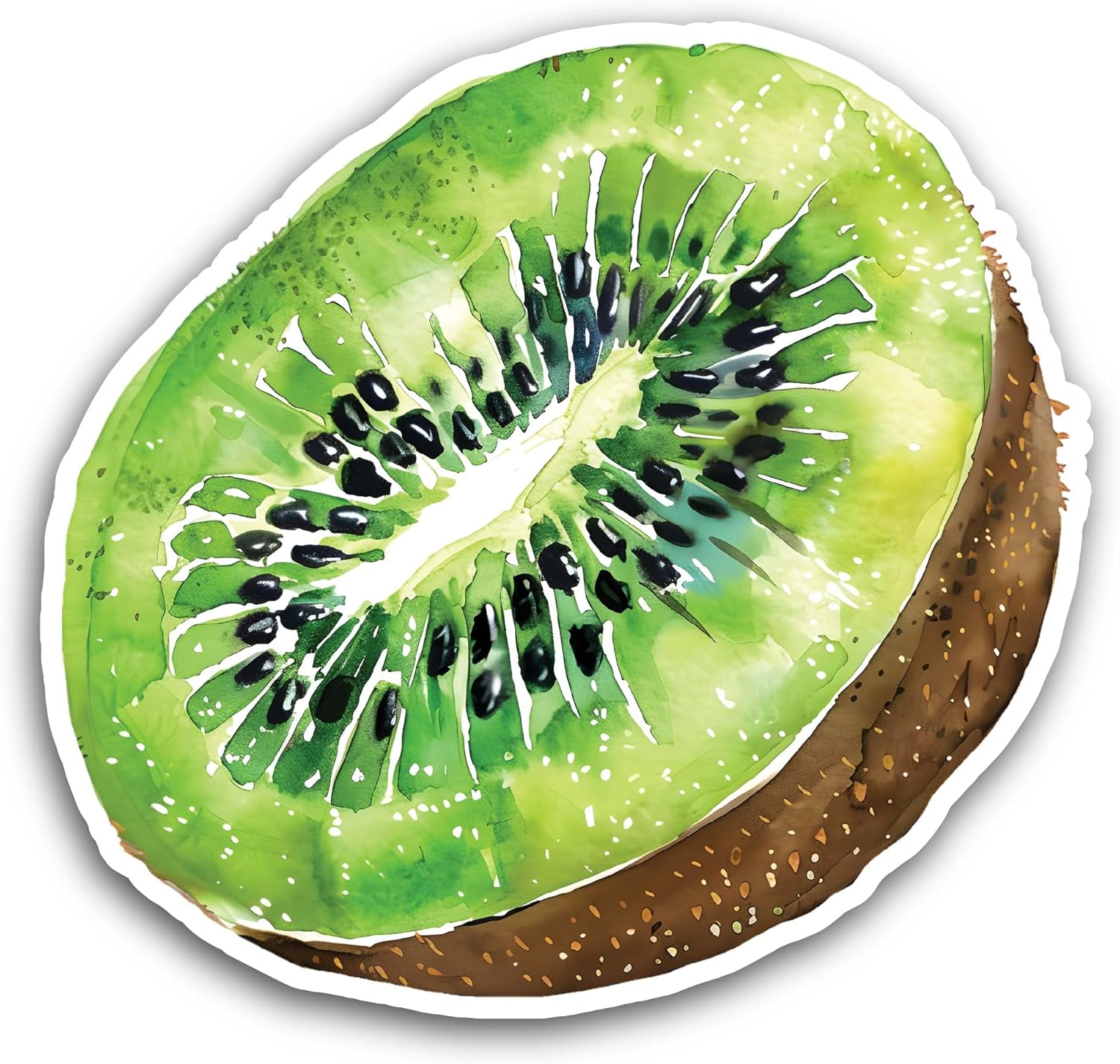 2 (Pieces) 3" and 5" Kiwi Fruit Slice Sticker, Waterproof Vinyl Decals for Many Purpose Like Cars, Trucks, Laptops, Phones, Windows and More