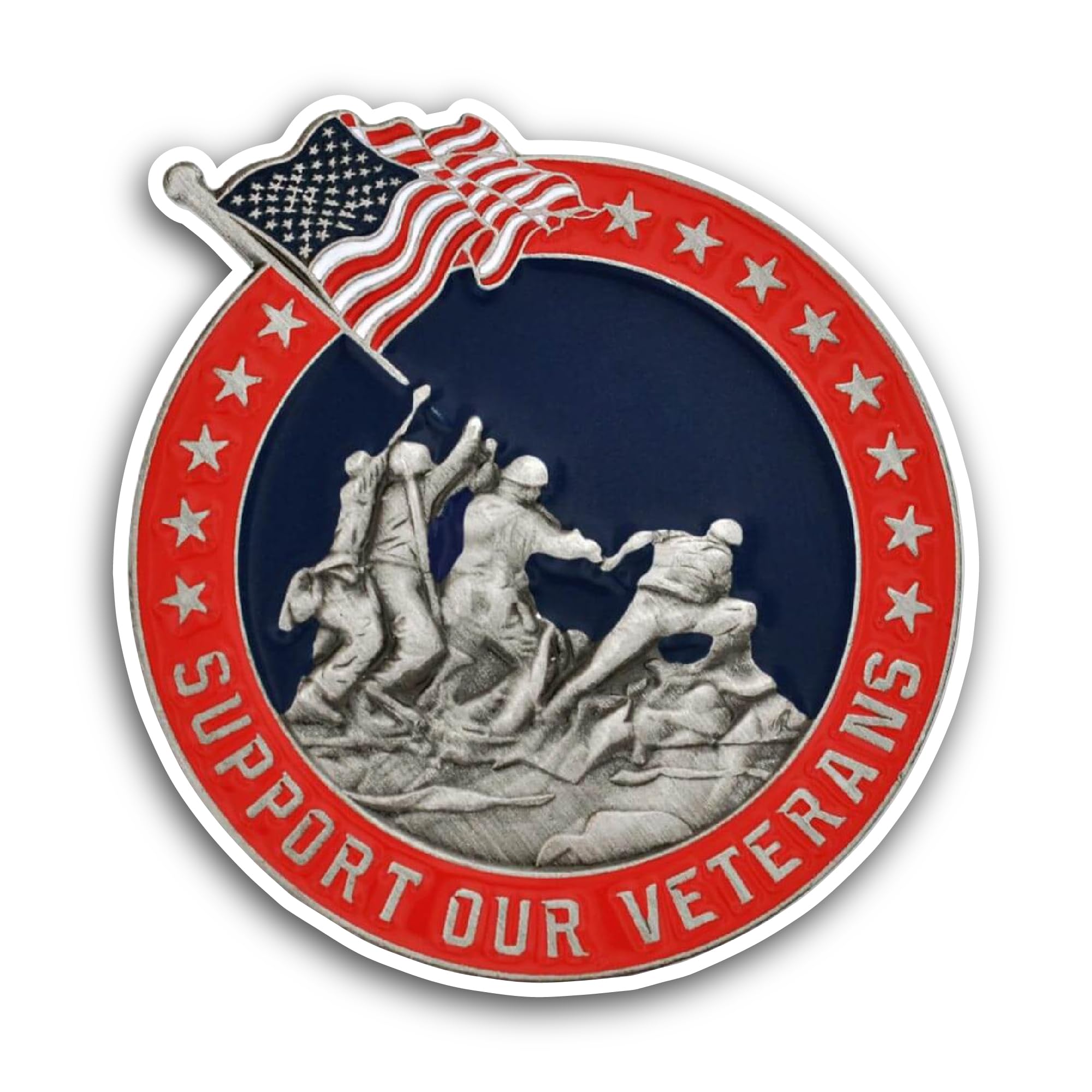 2 (Pieces) 3" and 5" Uniform Appearance Against The Sky Sticker, Waterproof Vinyl Decals for Many Pu