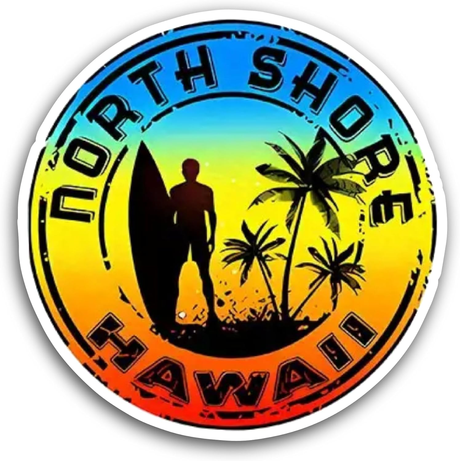 2 (Pieces) 3" and 5" N0rth Shore Sticker, Waterproof Vinyl Decals for Many Purpose Like Cars, Trucks, Laptops, Phones, Windows and More