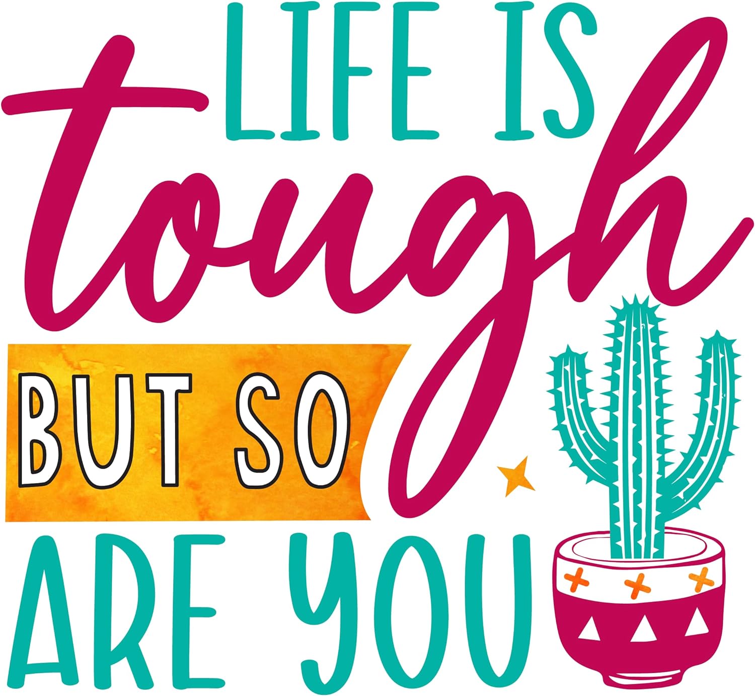 Inspirational Quote "Life is Tough But So are You -" Motivational Sticker Vinyl Decal Motivation Stickers- 5" Vinyl Sticker Waterproof