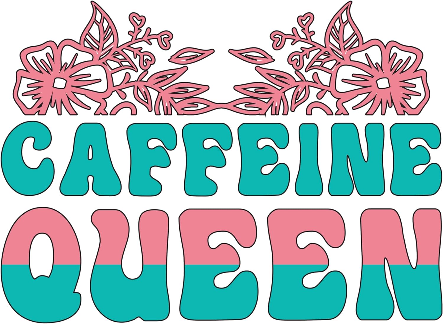 Inspirational Quote "Caffeine Queen" Motivational Sticker Vinyl Decal Motivation Stickers- 5" Vinyl Sticker Waterproof