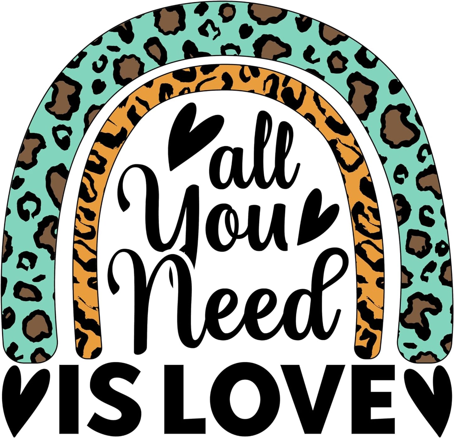 Inspirational Quote "All You Need is Love" Motivational Sticker Vinyl Decal Motivation Stickers- 5" Vinyl Sticker Waterproof