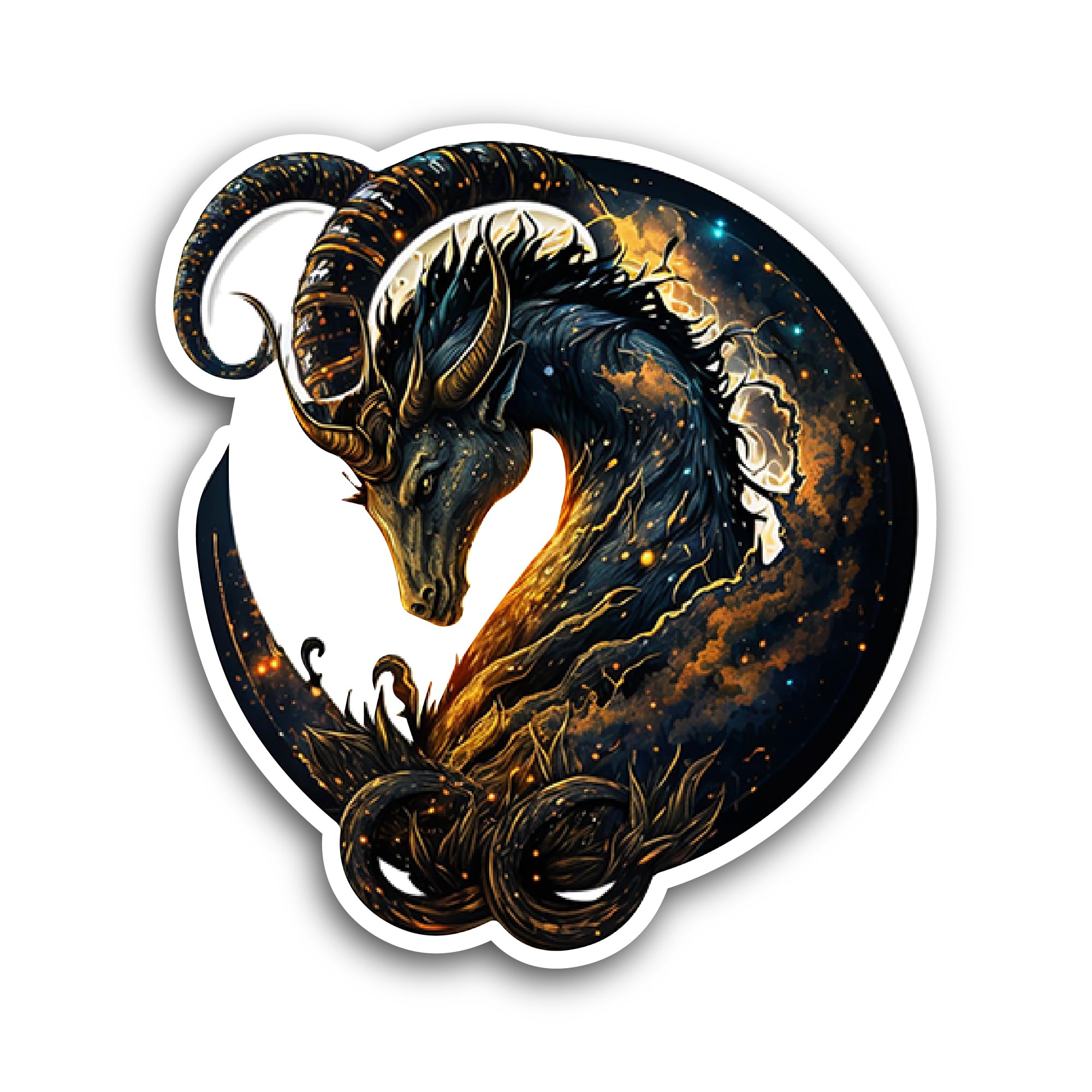 2 (Pieces) 3" and 5" Fantasy Dragon Sticker, Waterproof Vinyl Decals for Many Purpose Like Cars, Tru