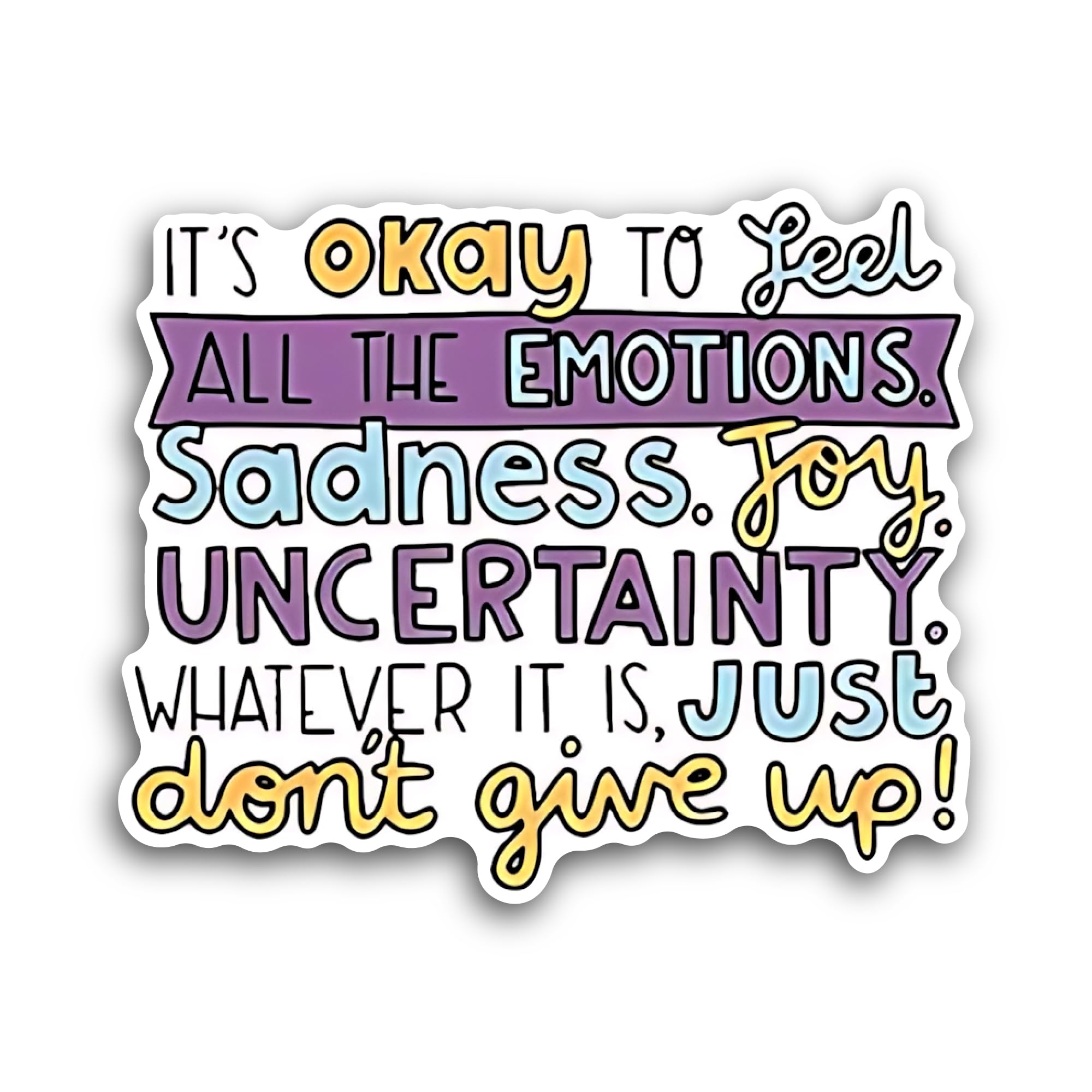 2 (Pieces) 3" and 5" heyyy Text Sticker, Waterproof Vinyl Decals for Many Purpose Like Cars, Trucks,