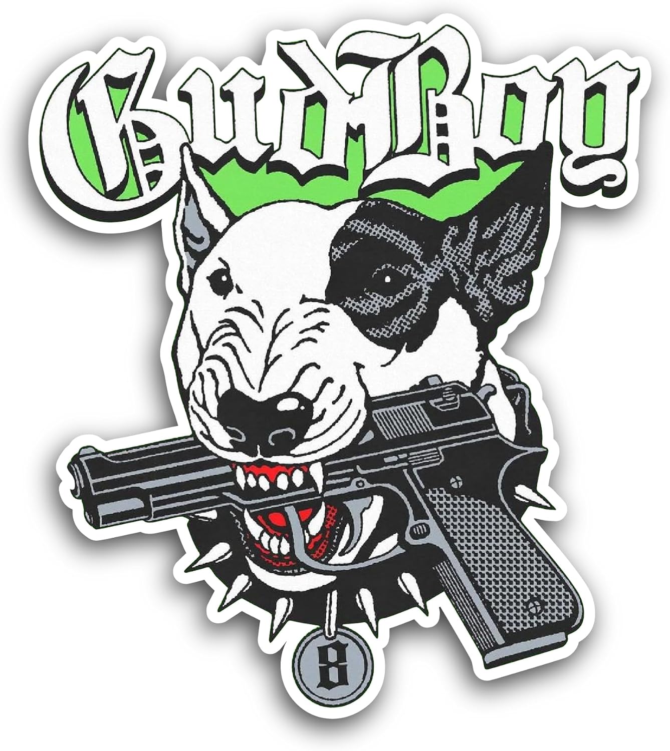 2 (Pieces) 3" and 5" Bullterrier Dog Sticker, Waterproof Vinyl Decals for Many Purpose Like Cars, Trucks, Laptops, Phones, Windows and More