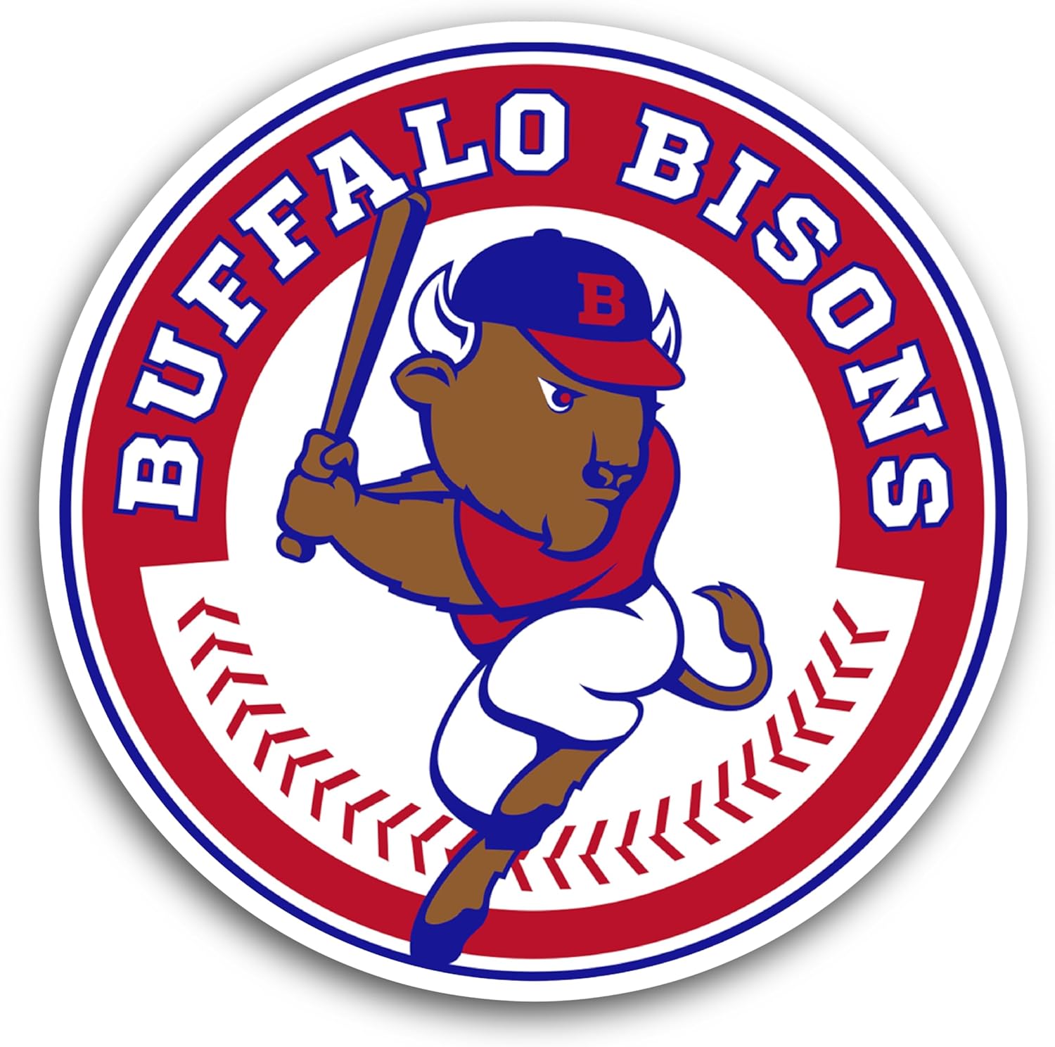 2 (Pieces) 3" and 5" Buffal0 Bisons Sticker, Waterproof Vinyl Decals for Many Purpose Like Cars, Trucks, Laptops, Phones, Windows and More