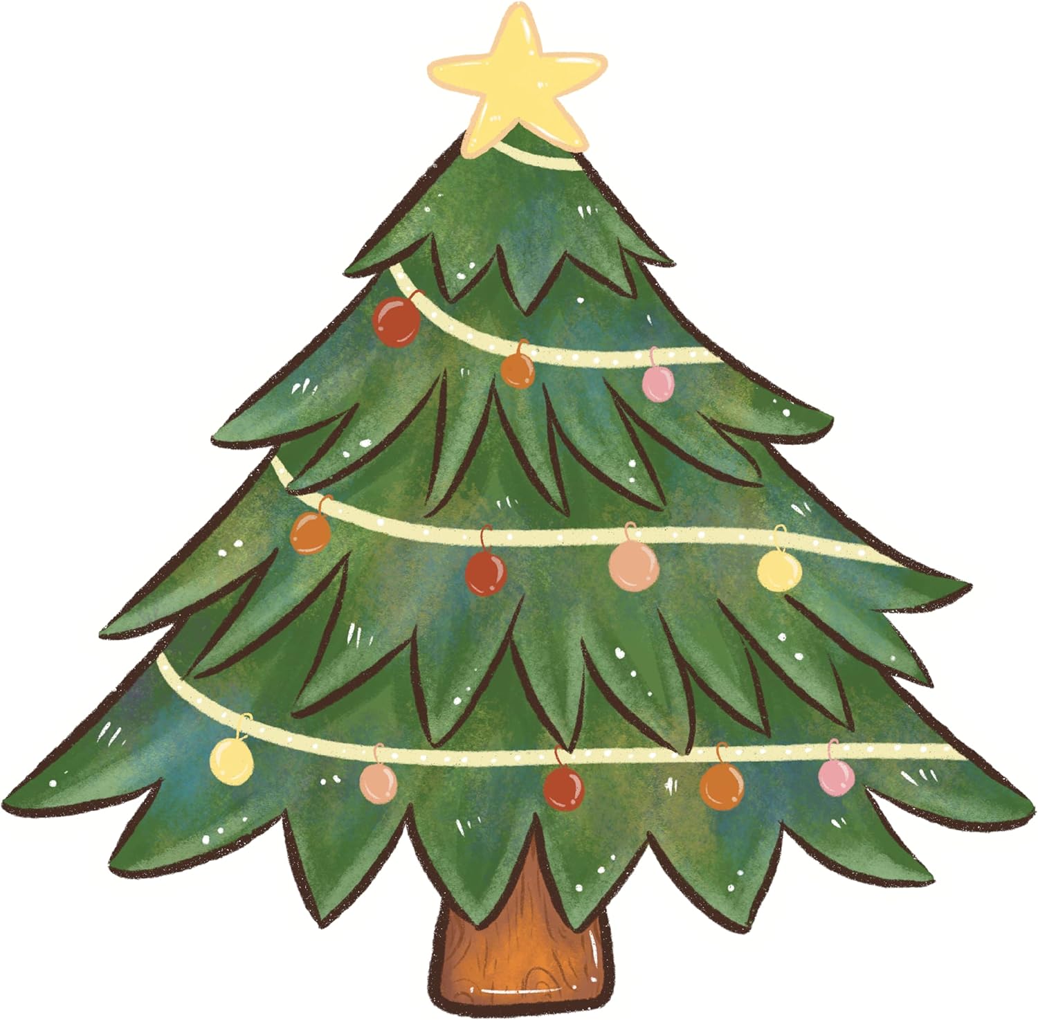 Inspirational Quote Christmas Tree Color Stars Motivational Sticker Vinyl Decal Motivation Stickers- 5" Vinyl Sticker Waterproof