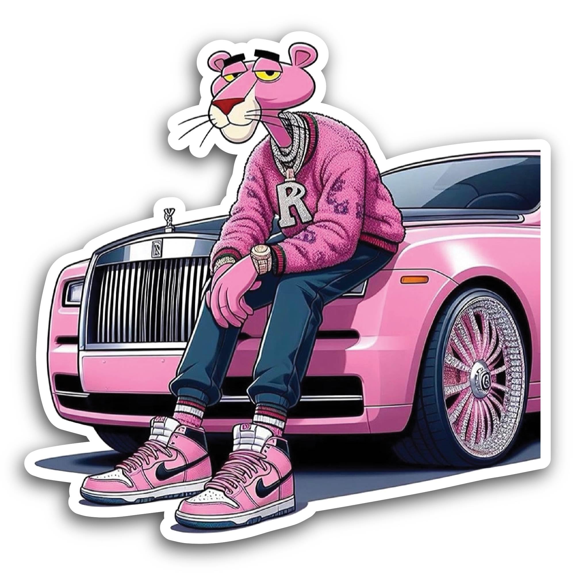 2 (Pieces) 3" and 5" Stick Figure It Sticker, Waterproof Vinyl Decals for Many Purpose Like Cars, Tr