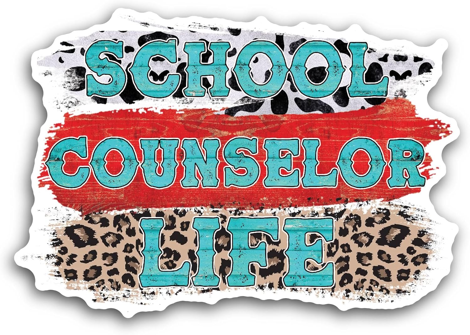 2 (Pieces) 3" and 5" School Counselor Life Sticker, Waterproof Vinyl Decals for Many Purpose Like Cars, Trucks, Laptops, Phones, Windows and More