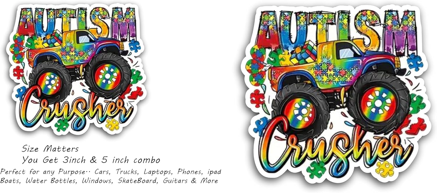 2 (Pieces) 3" and 5" Autism Accept understtand and Love Decal Sticker, Waterproof Vinyl Decals for Many Purpose Like Cars, Trucks, Laptops, Phones, Windows and More (Copy)