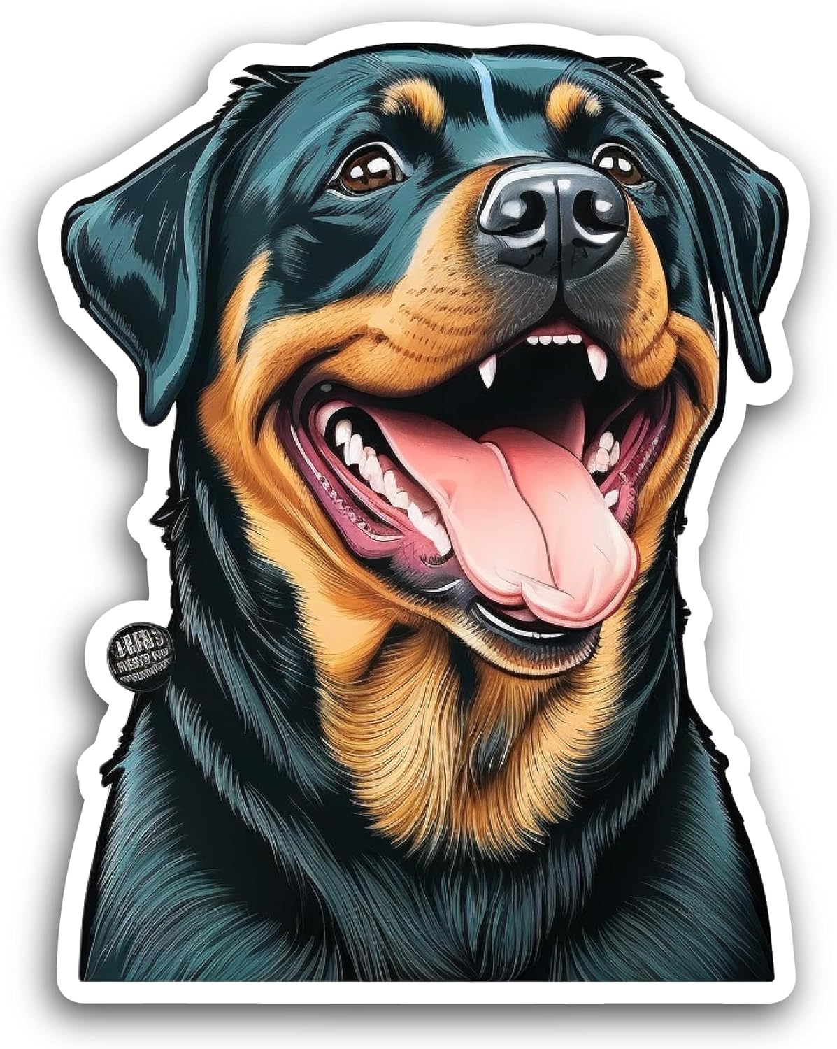 2 (Pieces) 3" and 5" Rottweiler Dog Sticker, Waterproof Vinyl Decals for Many Purpose Like Cars, Trucks, Laptops, Phones, Windows and More