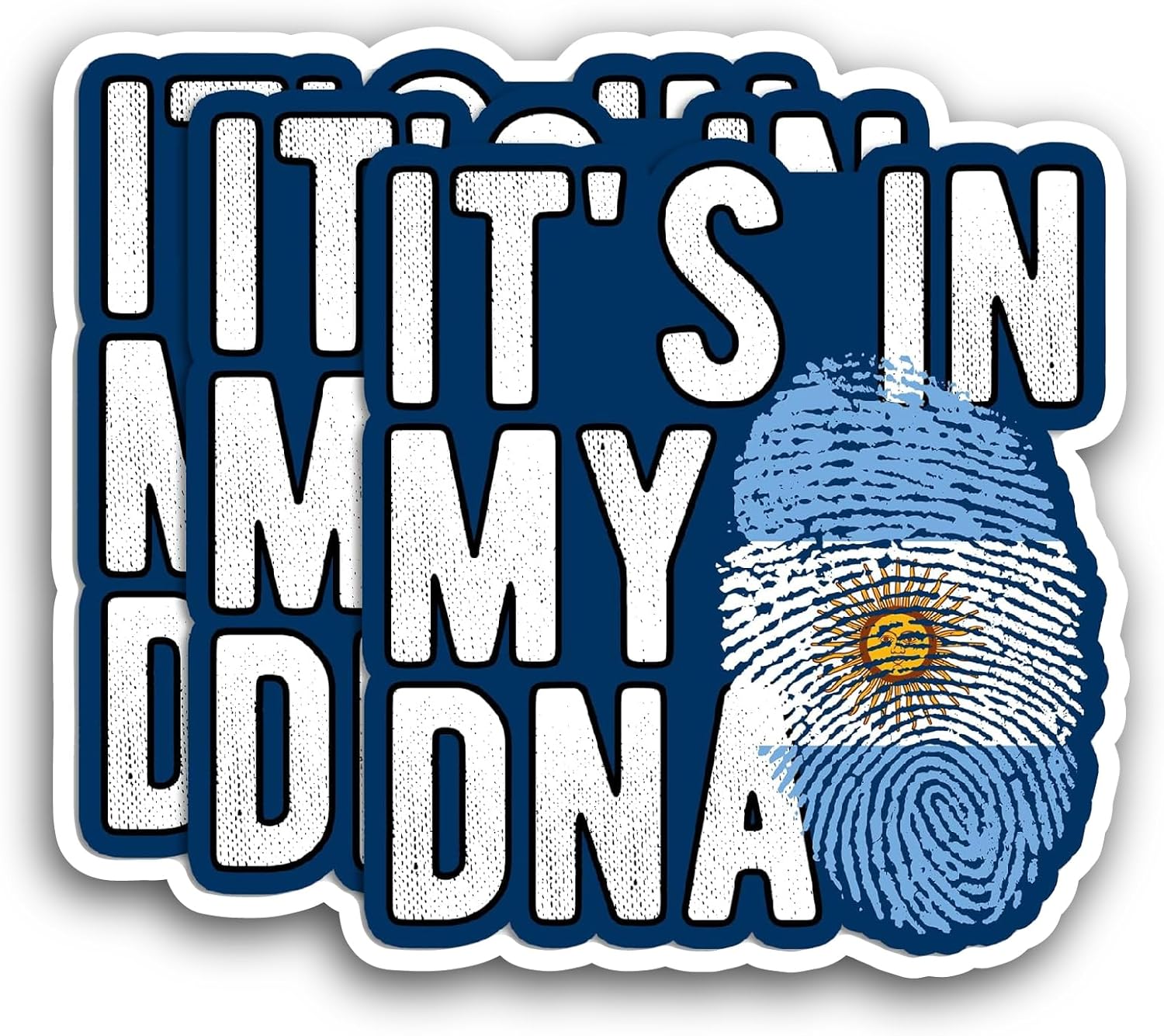 2 (Pieces) 3" and 5" It's in My DNA Sticker, Waterproof Vinyl Decals for Many Purpose Like Cars, Trucks, Laptops, Phones, Windows and More