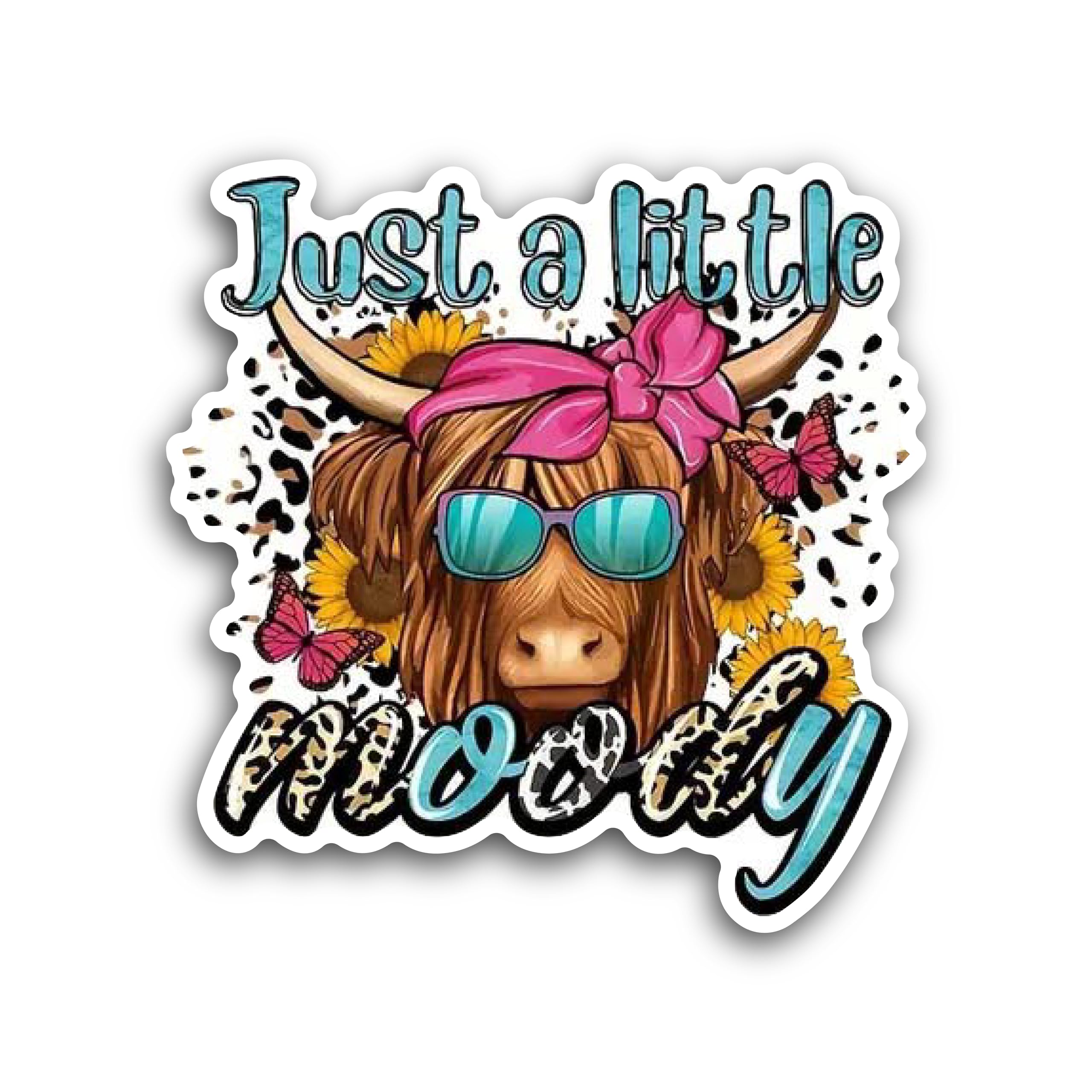 2 (Pieces) 3" and 5" Just a Little Moody Decal Sticker, Waterproof Vinyl Decals for Many Purpose Lik
