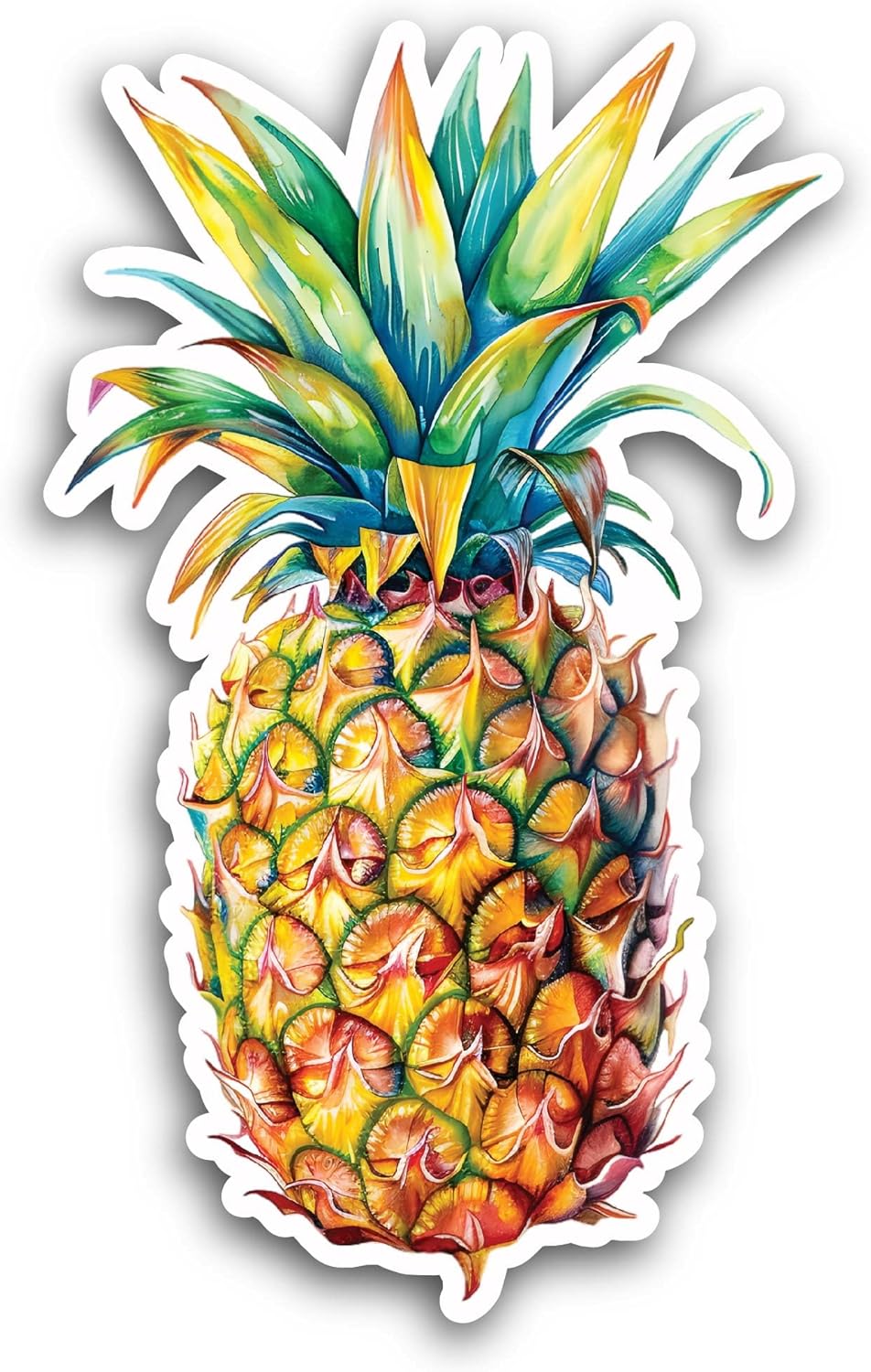 2 (Pieces) 3" and 5" Pineapple Sticker, Waterproof Vinyl Decals for Many Purpose Like Cars, Trucks, Laptops, Phones, Windows and More