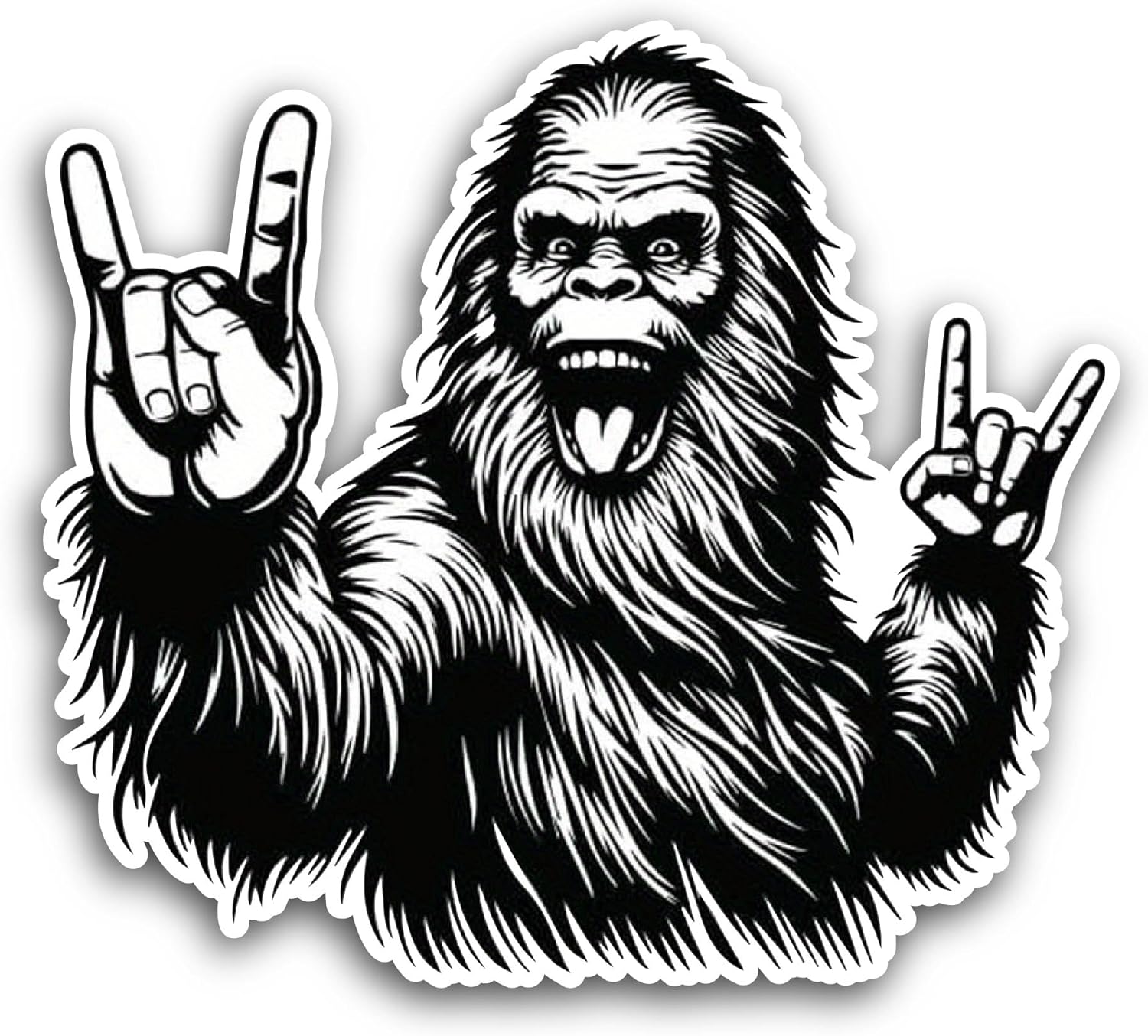 2 (Pieces) 3" and 5" Bigf00t Sticker, Waterproof Vinyl Decals for Many Purpose Like Cars, Trucks, Laptops, Phones, Windows and More