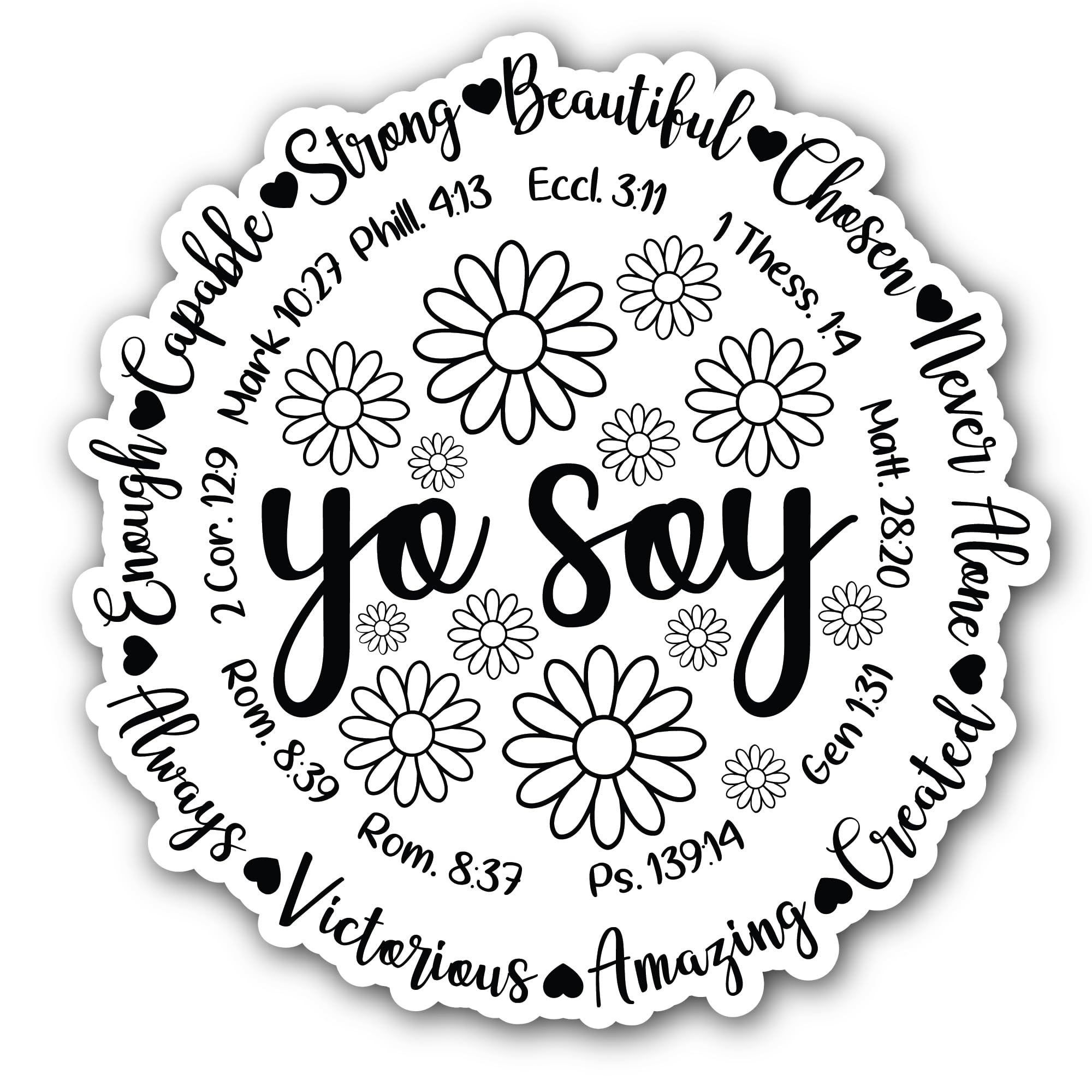 2 (Pieces) 3" and 5" Yo Soy Sticker, Waterproof Vinyl Decals for Many Purpose Like Cars, Trucks, Lap