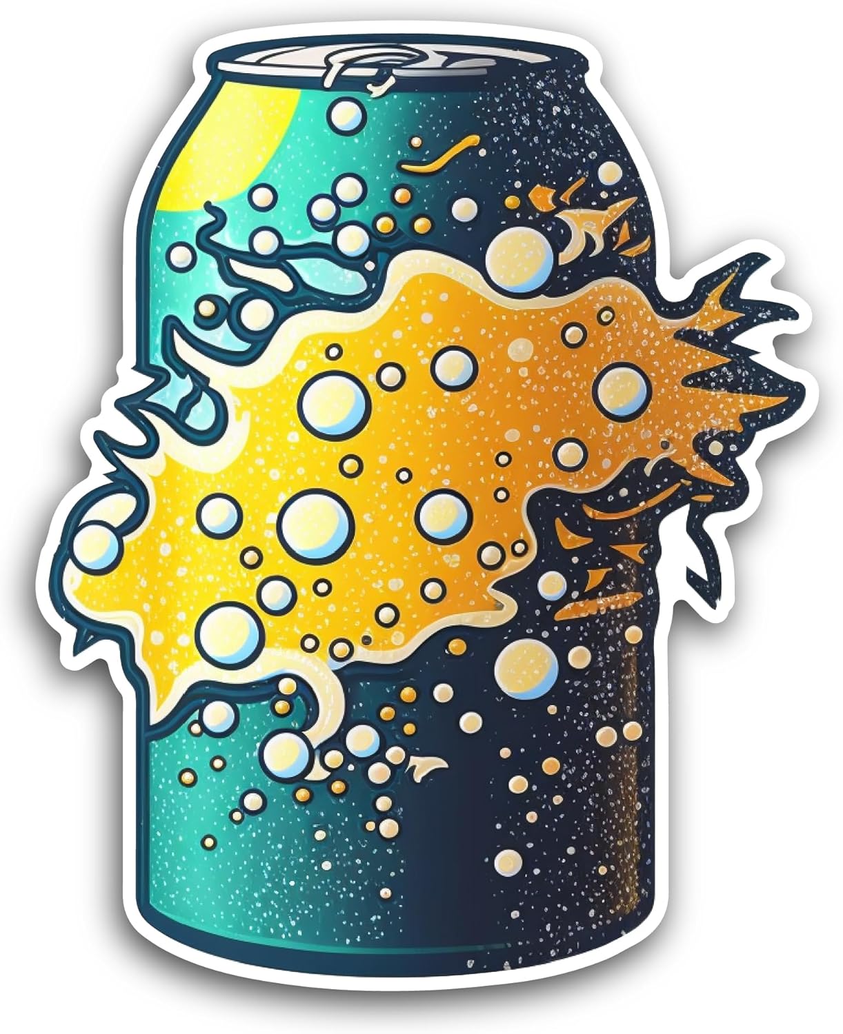 2 (Pieces) 3" and 5" Beer Can Sticker, Waterproof Vinyl Decals for Many Purpose Like Cars, Trucks, Laptops, Phones, Windows and More