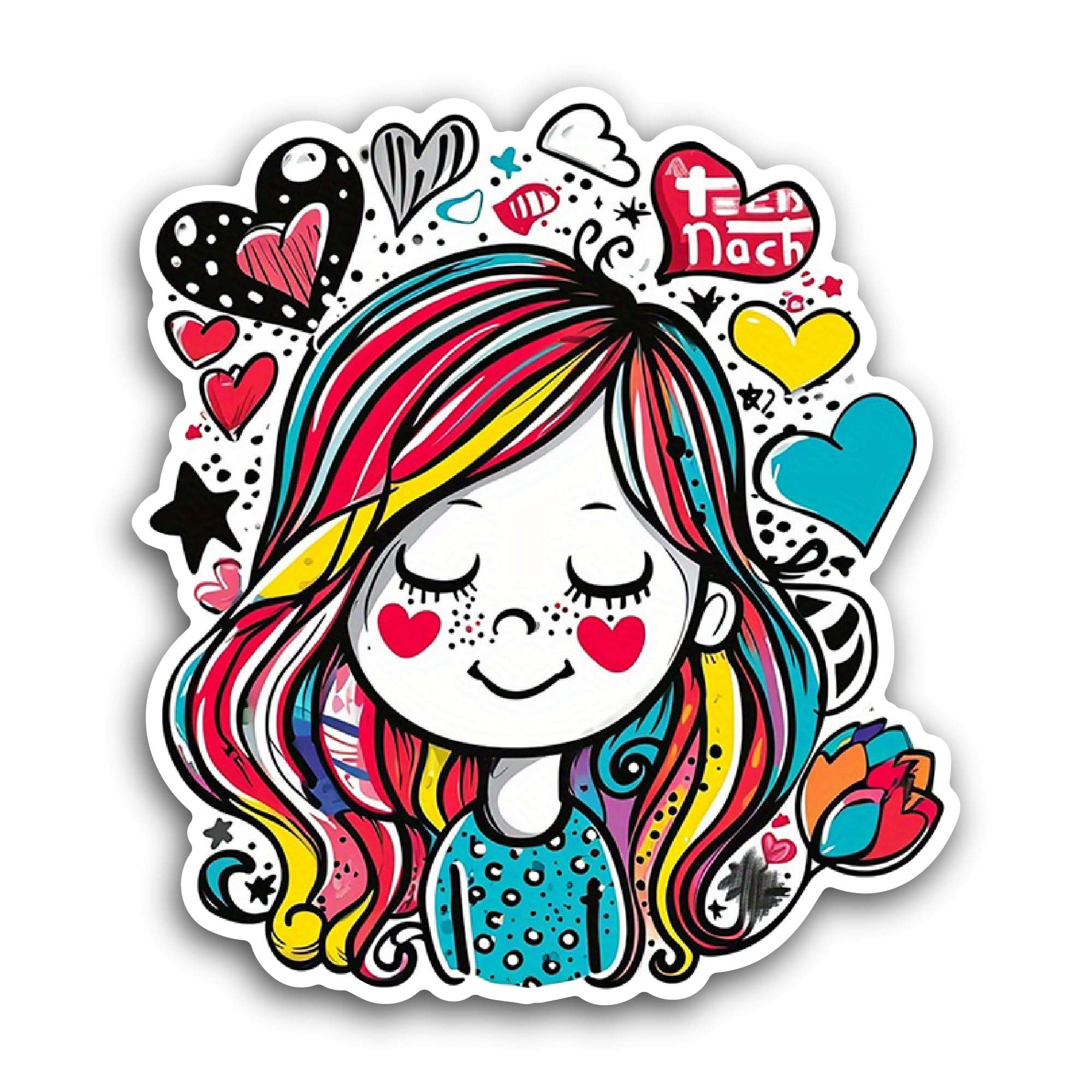 2 (Pieces) 3" and 5" Super Mom Cute Sticker, Waterproof Vinyl Decals for Many Purpose Like Cars, Tru