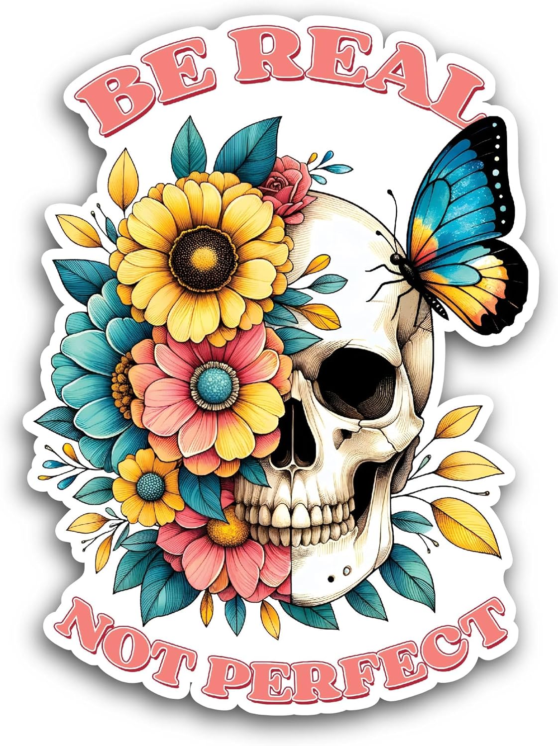2 (Pieces) 3" and 5" Be Real Sticker, Waterproof Vinyl Decals for Many Purpose Like Cars, Trucks, Laptops, Phones, Windows and More