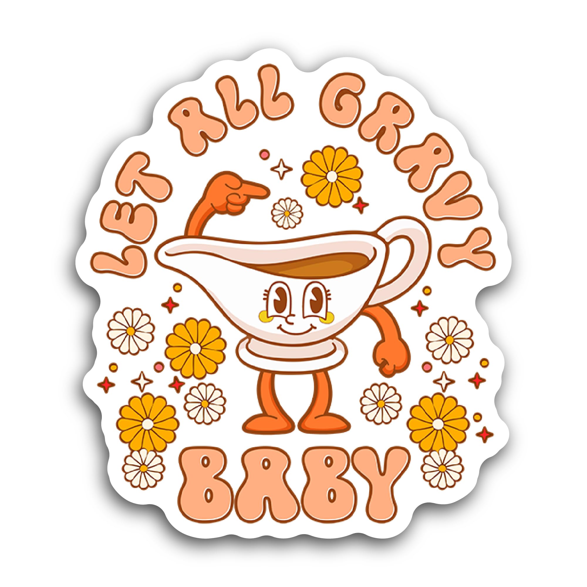 2 (Pieces) 3" and 5" Let All Gravy Baby Sticker, Waterproof Vinyl Decals for Many Purpose Like Cars,