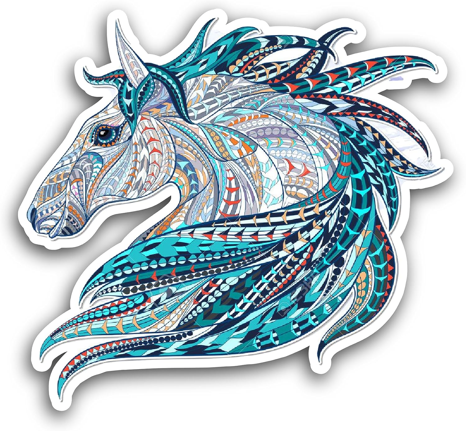 2 (Pieces) 3" and 5" Unicorn Design Sticker, Waterproof Vinyl Decals for Many Purpose Like Cars, Trucks, Laptops, Phones, Windows and More