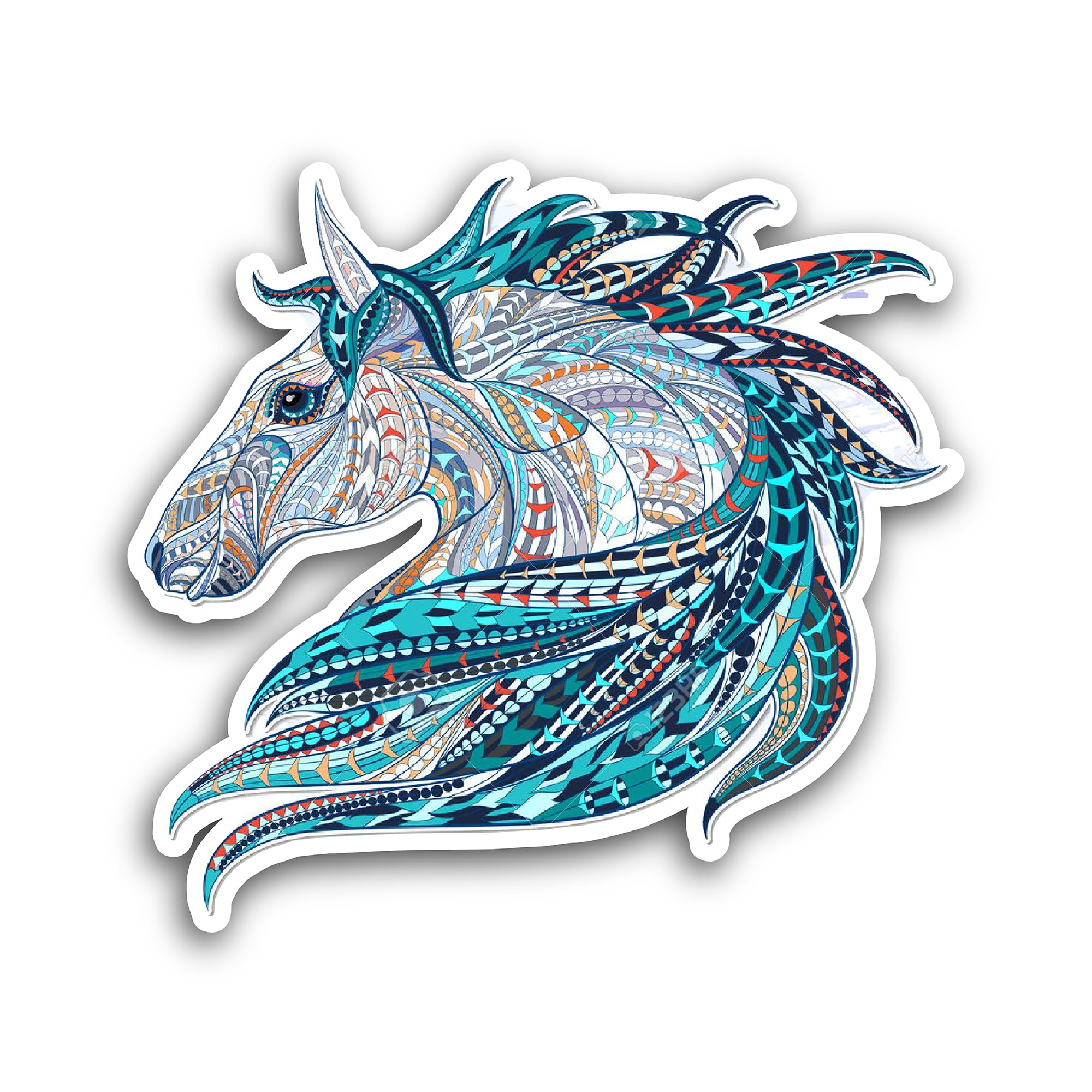 2 (Pieces) 3" and 5" Unicorn Design Sticker, Waterproof Vinyl Decals for Many Purpose Like Cars, Tru