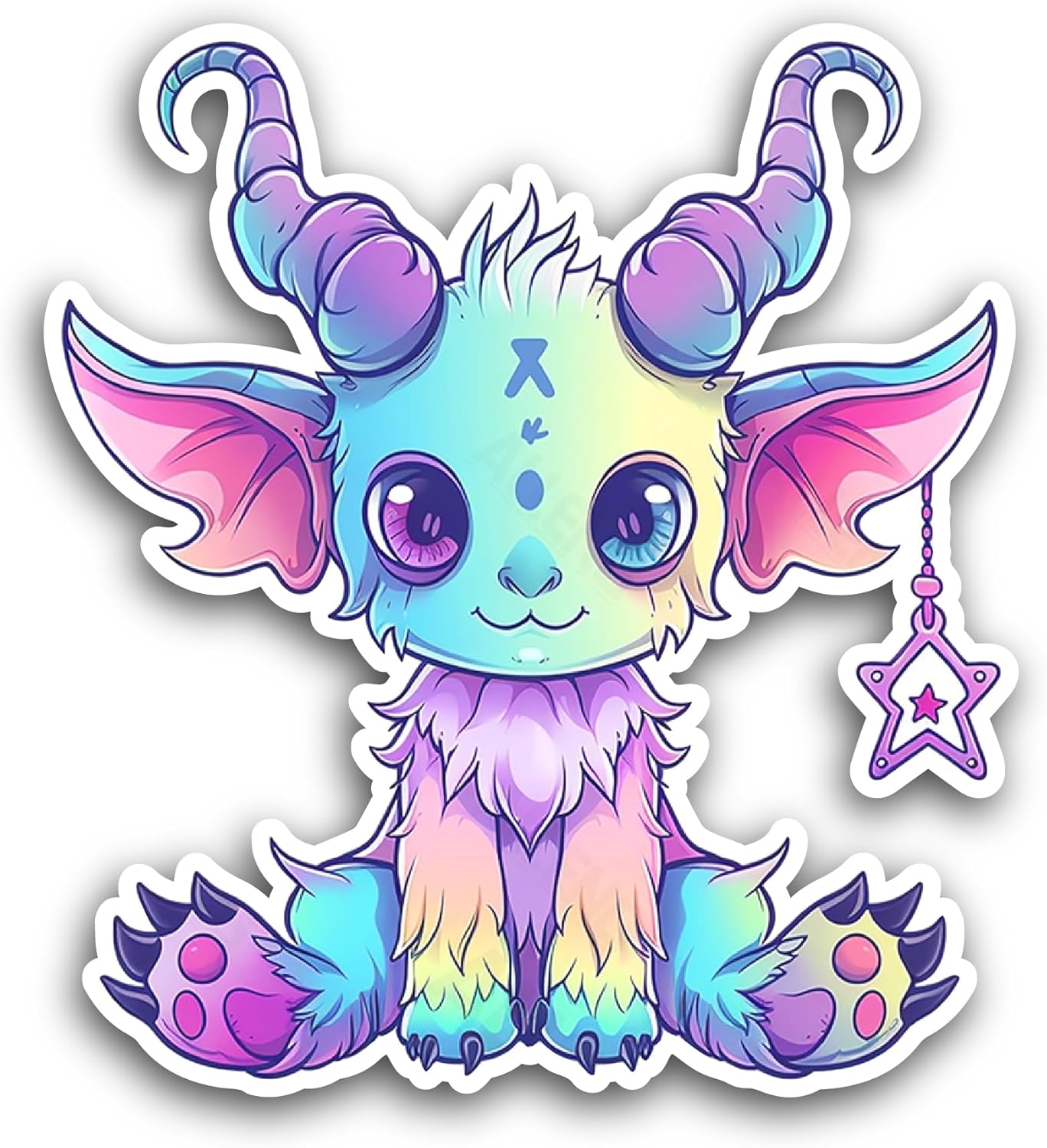 2 (Pieces) 3" and 5" Baby Unicorn Sticker, Waterproof Vinyl Decals for Many Purpose Like Cars, Trucks, Laptops, Phones, Windows and More