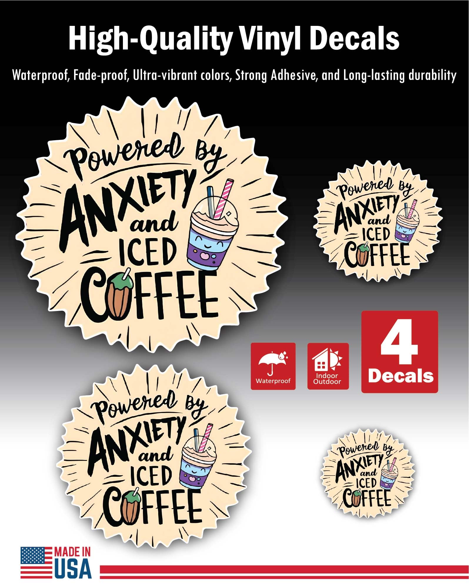 2 (Pieces) 3" and 5" Stickers n Decals Be Amazing Today - Motivational Sticker Vinyl Decal Sticker, 