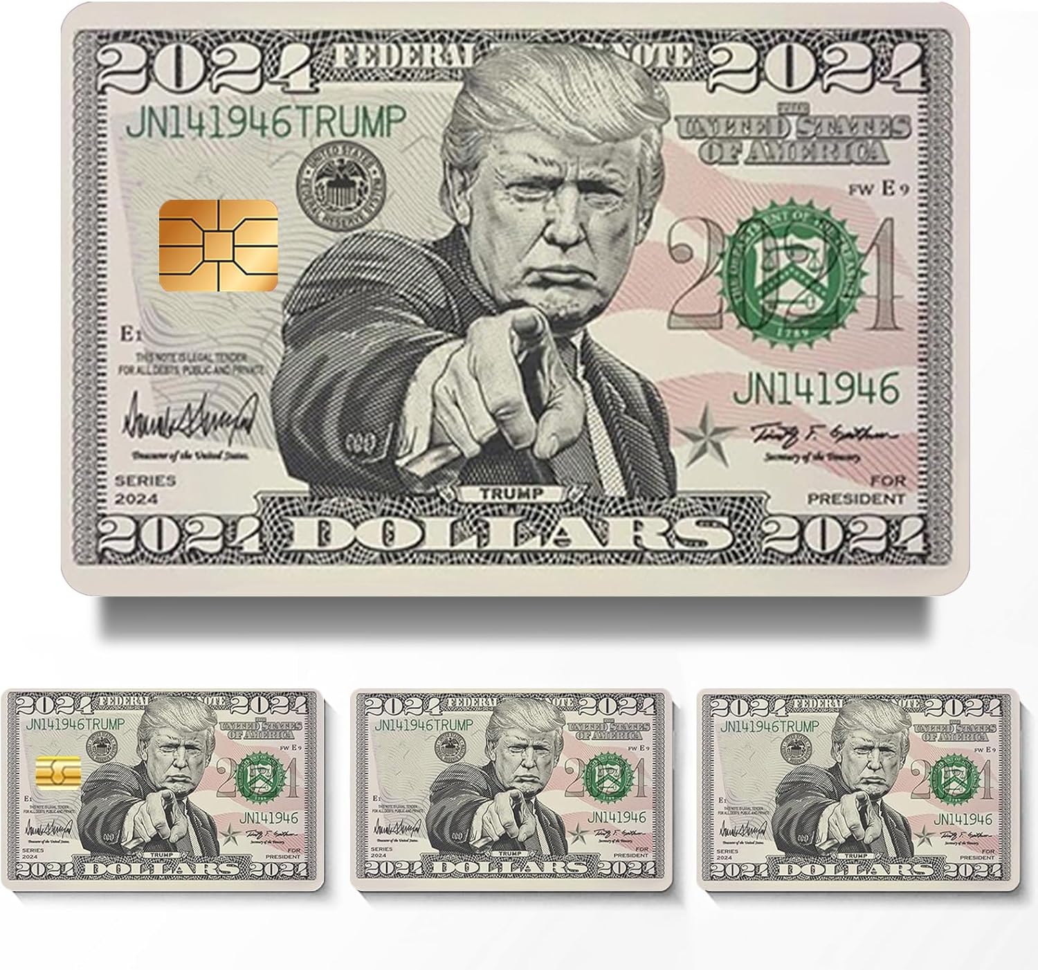 Donald Trump 2024 Credit Card Skin,Debit Card Sticker,Transportation Card,4 Pcs,Trump Assassination Debit Card Sticker Trump Shoting Decals for Kids Adult (Trump)