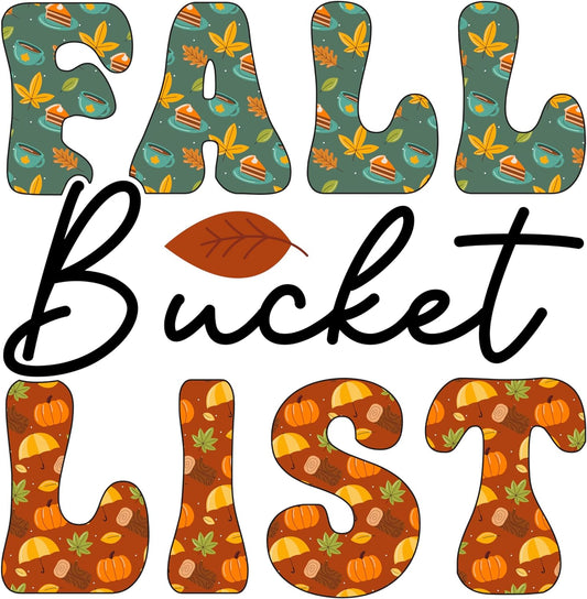 Inspirational Quote Fall Bucket List Motivational Sticker Vinyl Decal Motivation Stickers- 5" Vinyl Sticker Waterproof