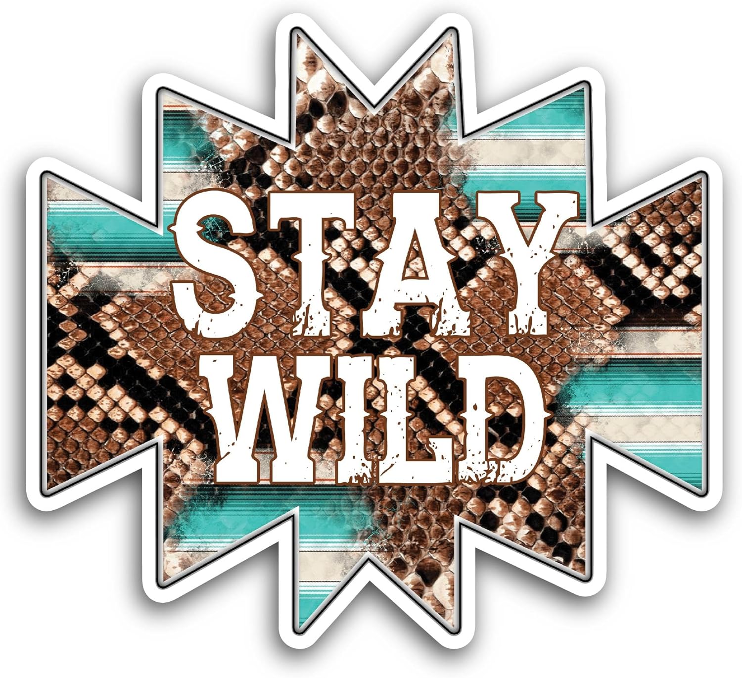 2 (Pieces) 3" and 5" Stay Wild Sticker, Waterproof Vinyl Decals for Many Purpose Like Cars, Trucks, Laptops, Phones, Windows and More
