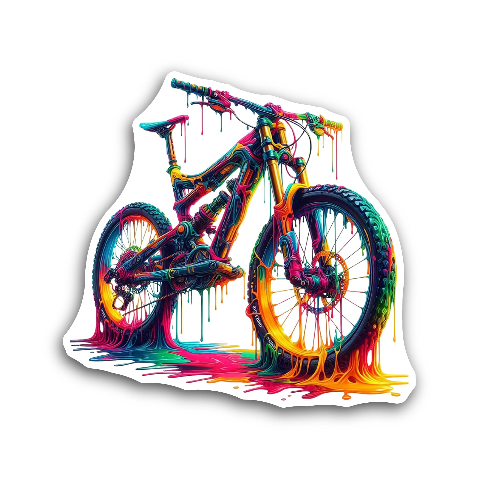 2 (Pieces) 3" and 5" Bicycle Sticker, Waterproof Vinyl Decals for Many Purpose Like Cars, Trucks, La