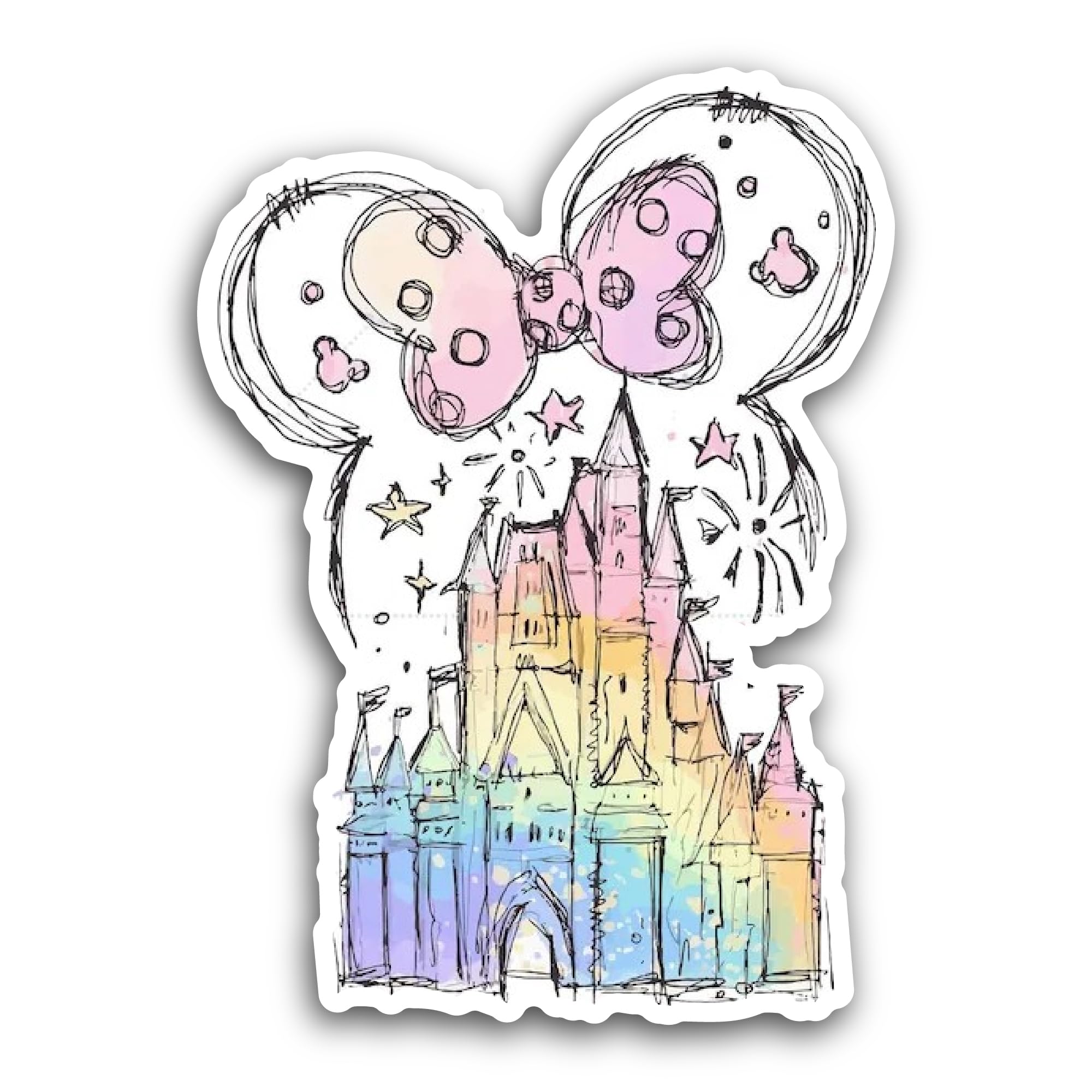 Cute White Toy Window Vinyl Decal Sticker 6" (White), Waterproof Vinyl Decals for Many Purpose Like 
