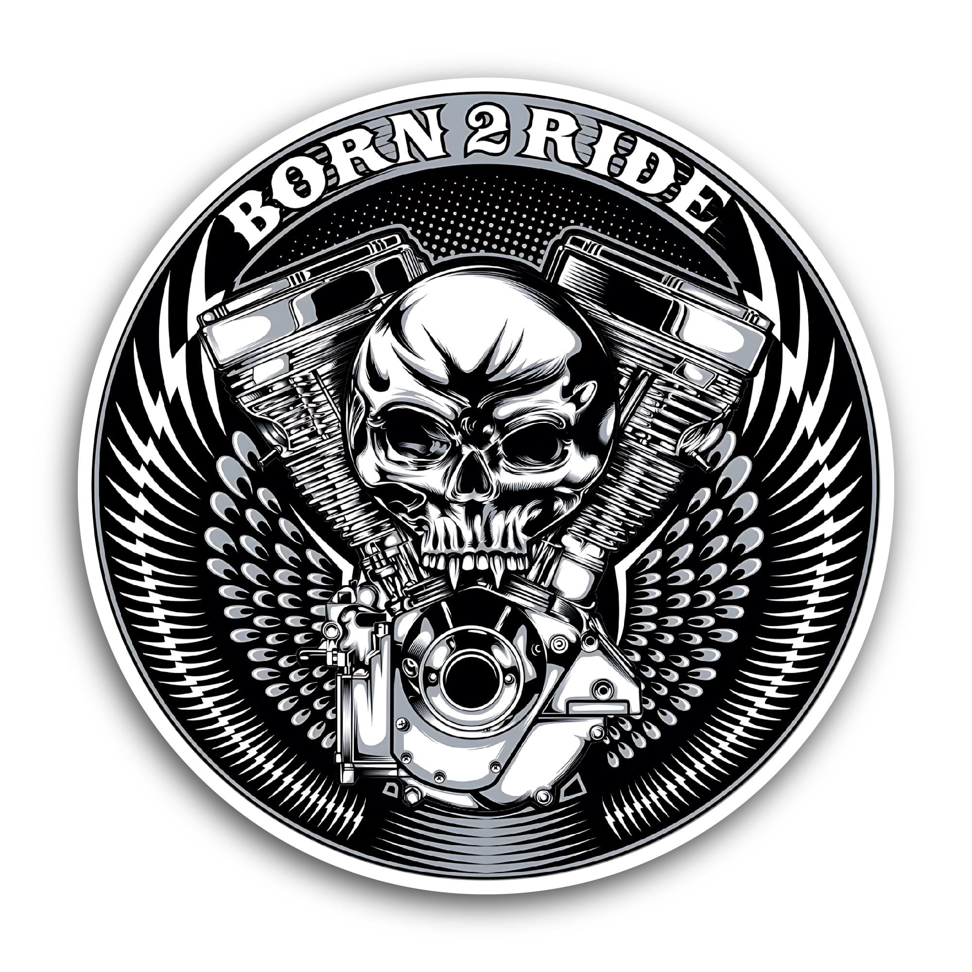 2 (Pieces) 3" and 5" Blue Motorcycle Helmet Sticker, Waterproof Vinyl Decals for Many Purpose Like C