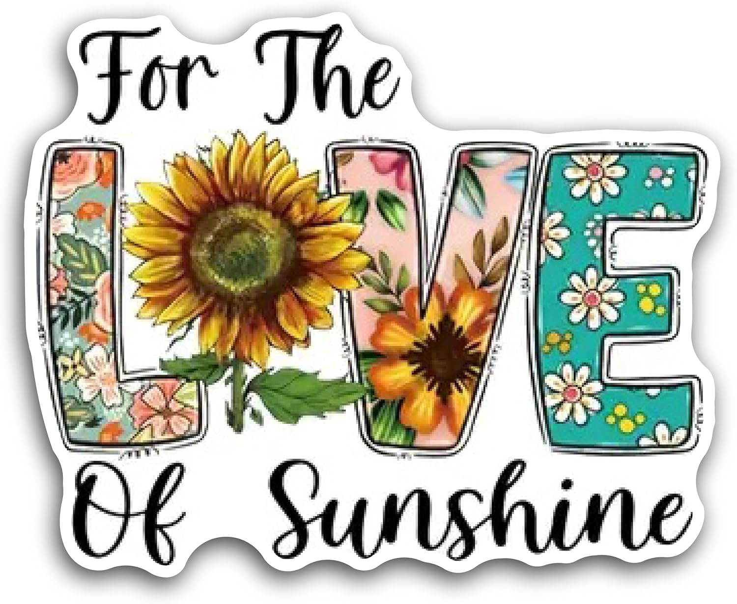 2 (Pieces) 3" and 5" for The Love of Sunshine Decal Sticker, Waterproof Vinyl Decals for Many Purpose Like Cars, Trucks, Laptops, Phones, Windows and More (Copy)