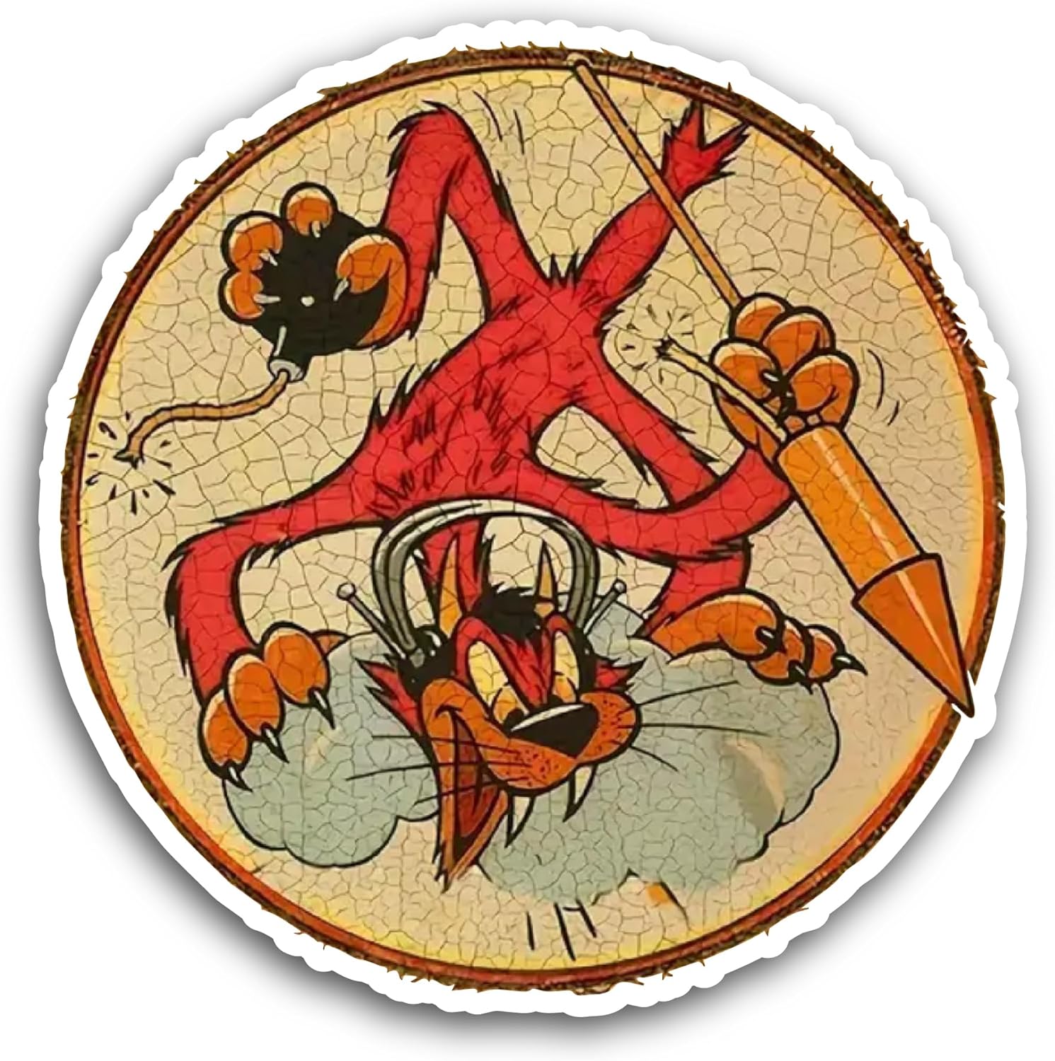 2 (Pieces) 3" and 5" Vintage Wolf Sticker, Waterproof Vinyl Decals for Many Purpose Like Cars, Trucks, Laptops, Phones, Windows and More