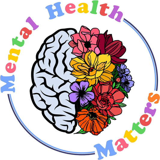 Inspirational Quote "Quate Mental Health Matters" Motivational Sticker Vinyl Decal Motivation Stickers- 5" Vinyl Sticker Waterproof