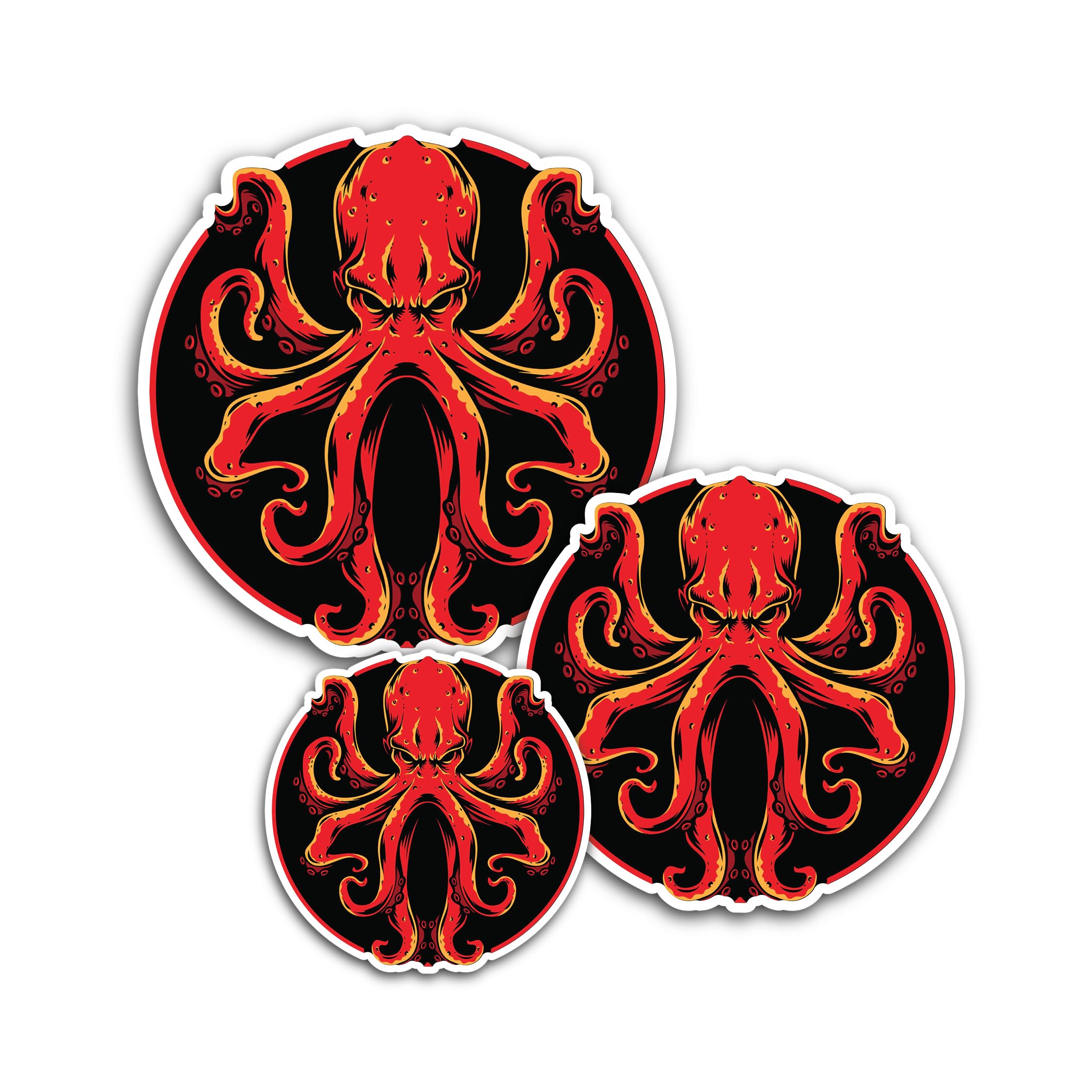 2 (Pieces) 3" and 5" Function Fashion Sticker, Waterproof Vinyl Decals for Many Purpose Like Cars, T