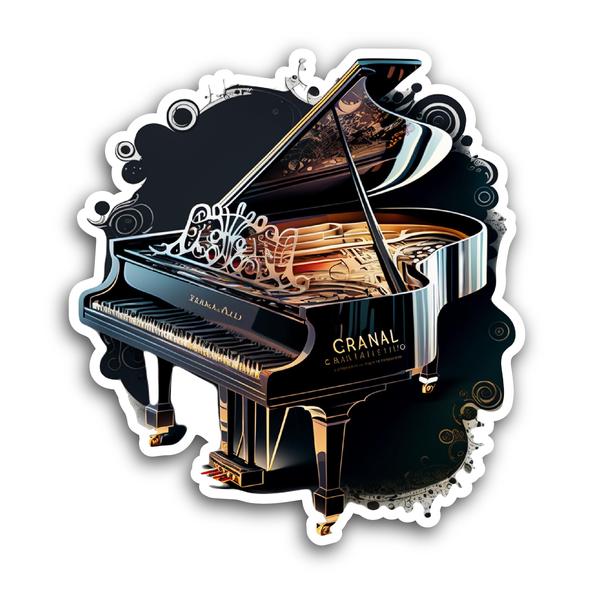 2 (Pieces) 3" and 5" My Brain After Mindfulness Text Sticker, Waterproof Vinyl Decals for Many Purpo