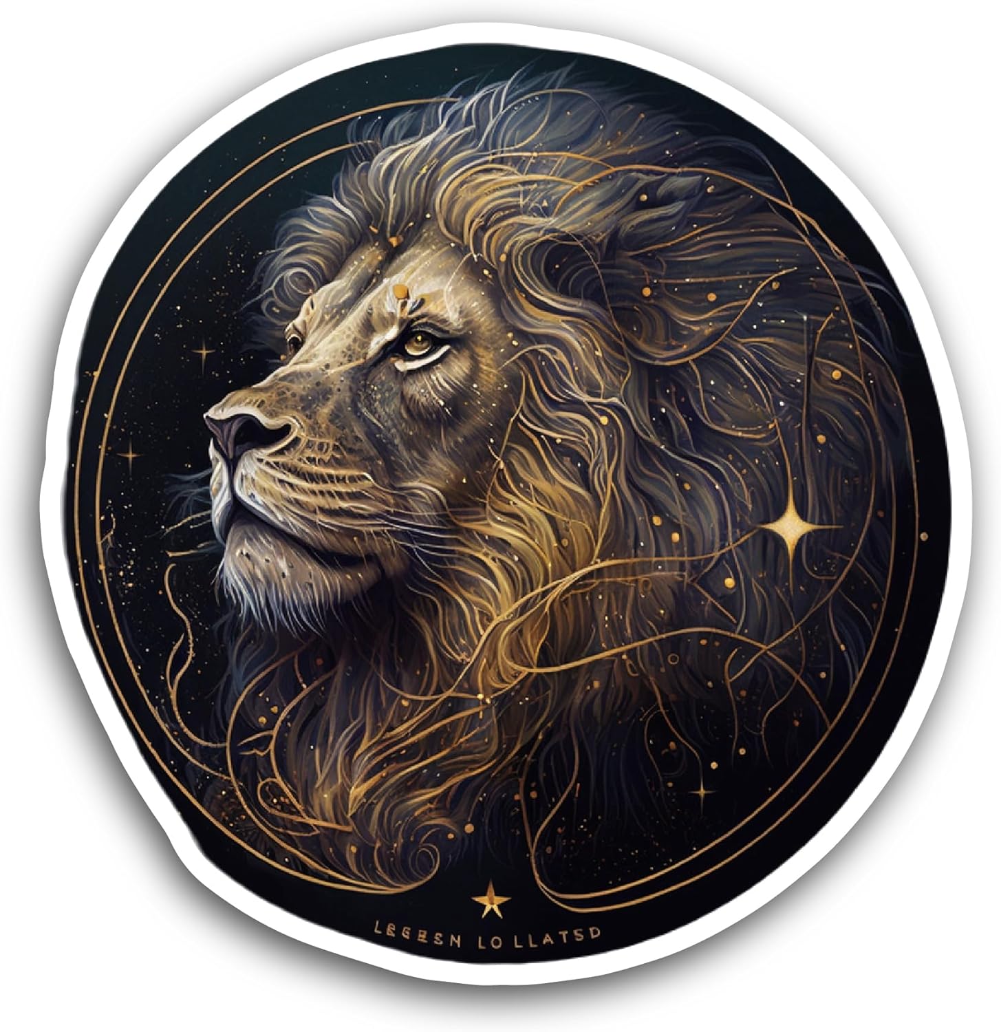 2 (Pieces) 3" and 5" Zodiac Sign Leo Sticker, Waterproof Vinyl Decals for Many Purpose Like Cars, Trucks, Laptops, Phones, Windows and More