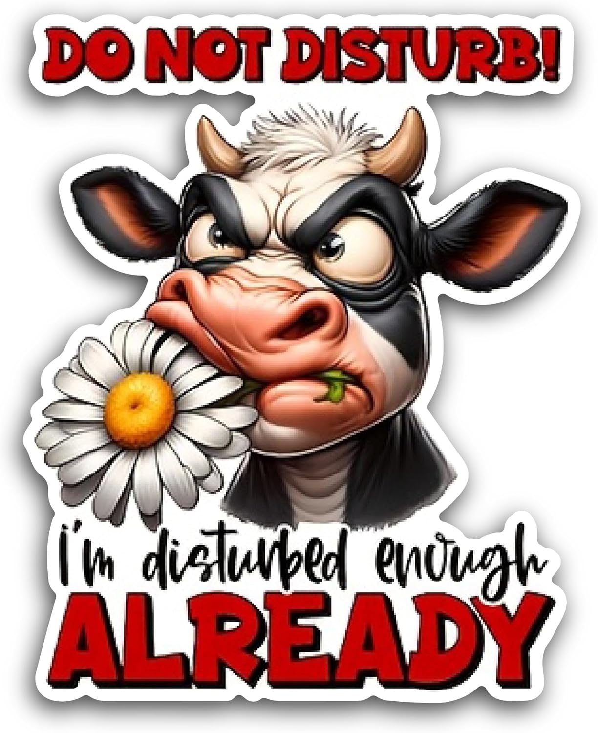 2 (Pieces) 3" and 5" Do Not Disturb! Sticker, Waterproof Vinyl Decals for Many Purpose Like Cars, Trucks, Laptops, Phones, Windows and More