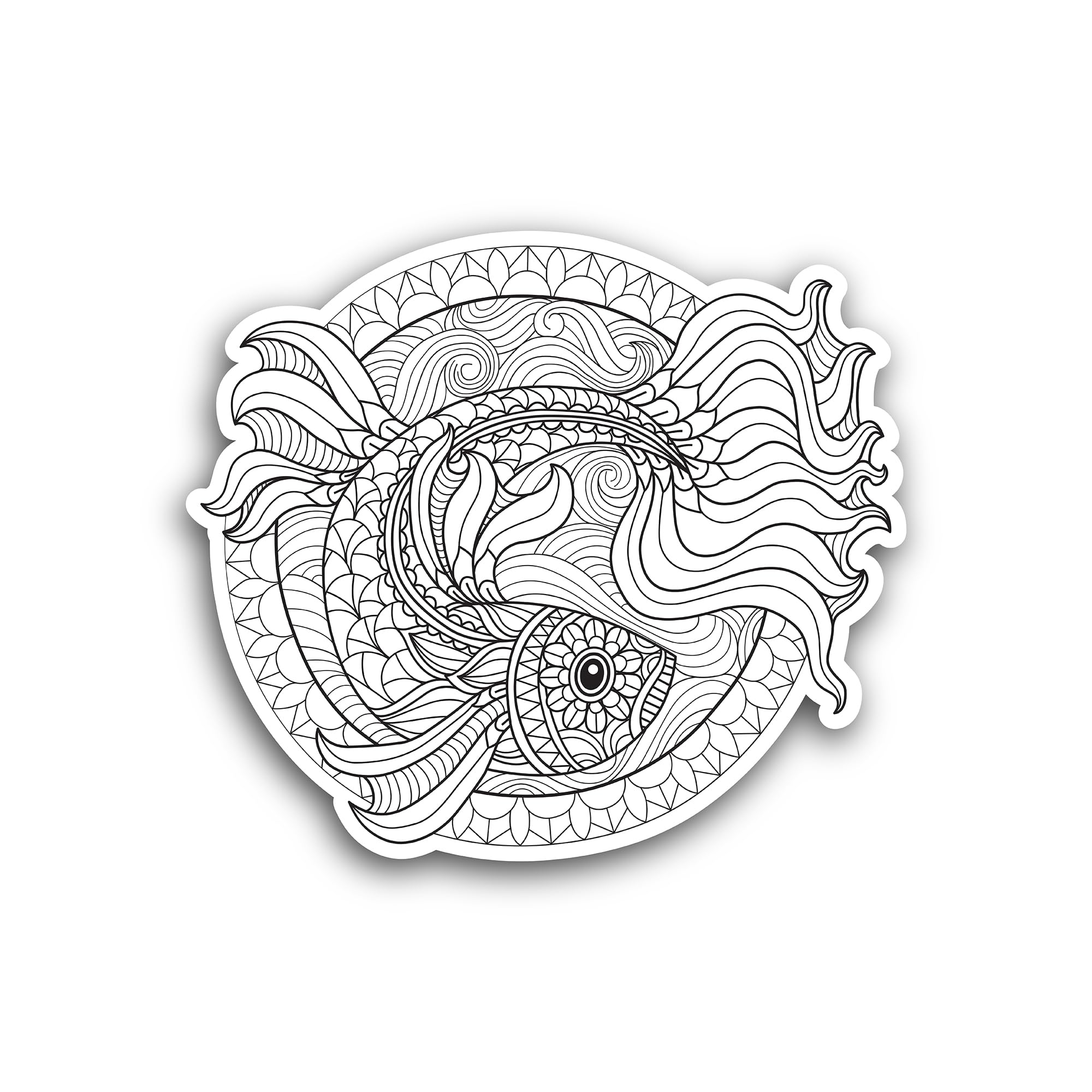 Stickers N Decals 2 (Pieces) 3"" and 5"" Koi Fish Decal Sticker,Waterproof Vinyl Decals for Many Pur