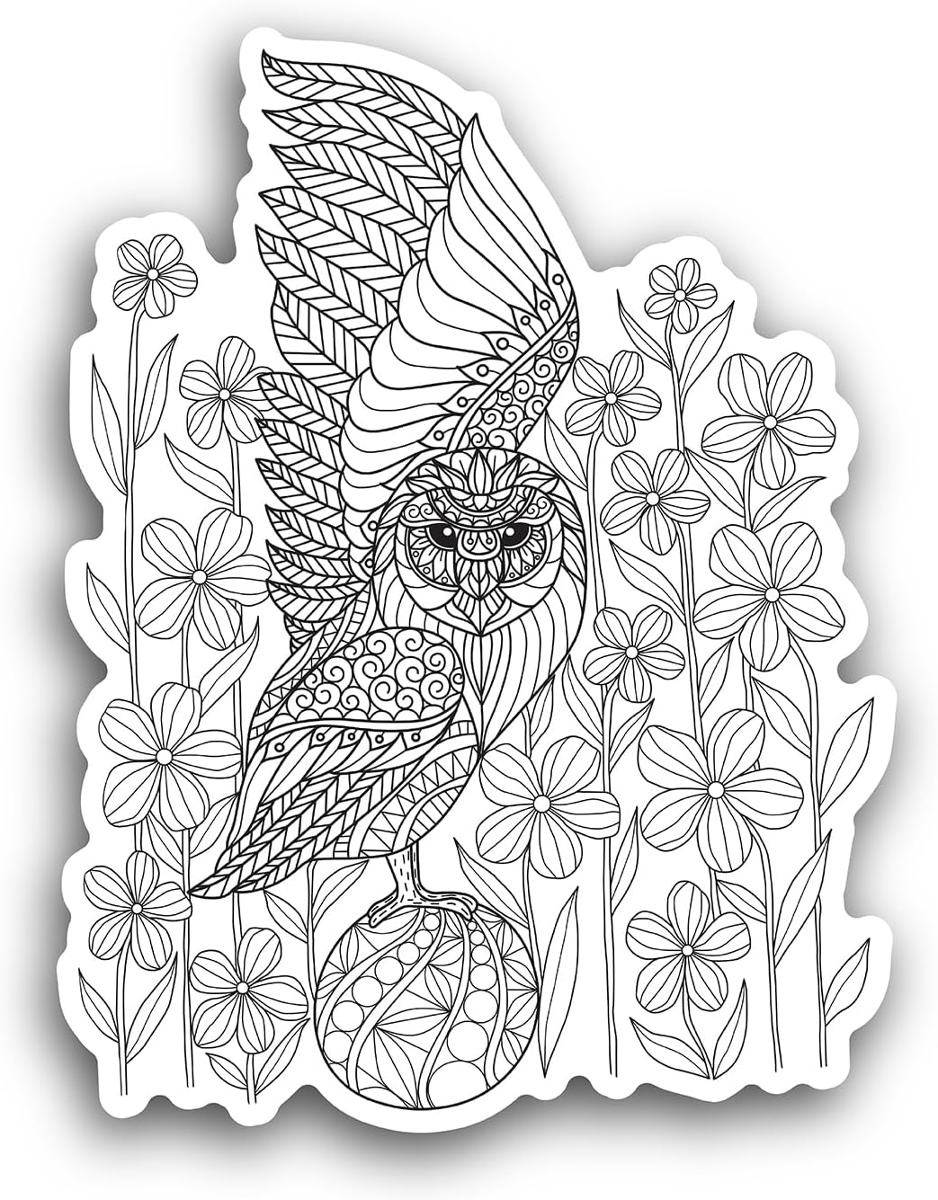 2 (Pieces) 3" and 5" Owl Vinyl Decal Sticker, Waterproof Vinyl Decals for Many Purpose Like Cars, Trucks, Laptops, Phones, Windows and More
